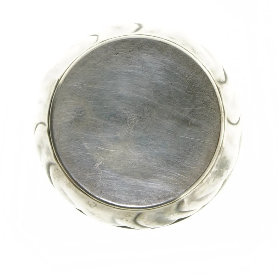 Lille rund sølvskål (str. Ø 9x5 cm)