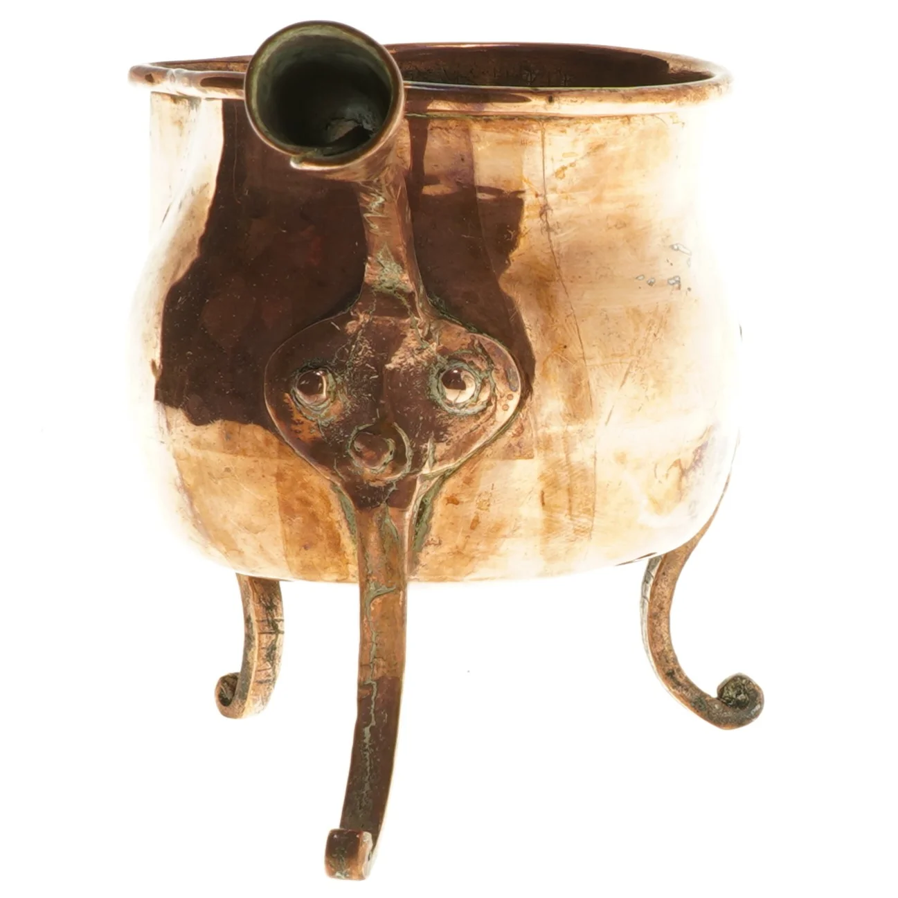 Kobberkande med lang tud (str. Ø 11 cm 26 cm)