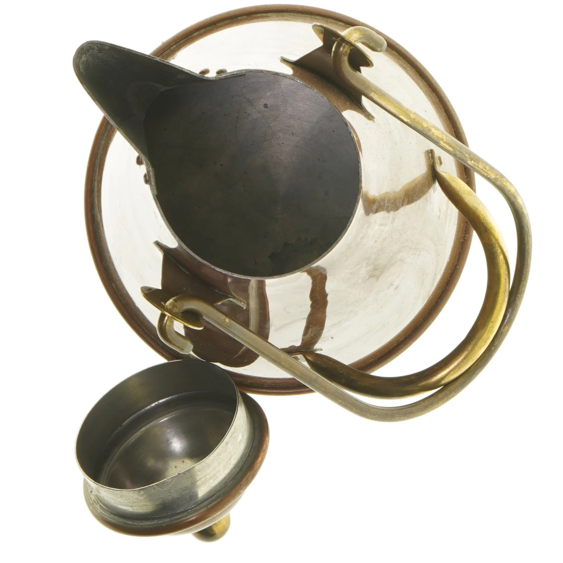 Kobberkande med låg (str. 28 cm)