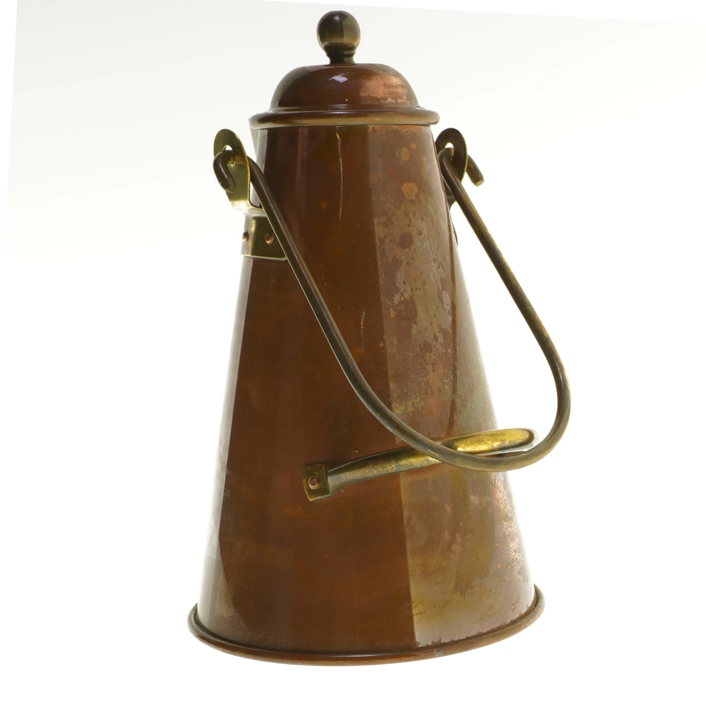 Kobberkande med låg (str. 28 cm)