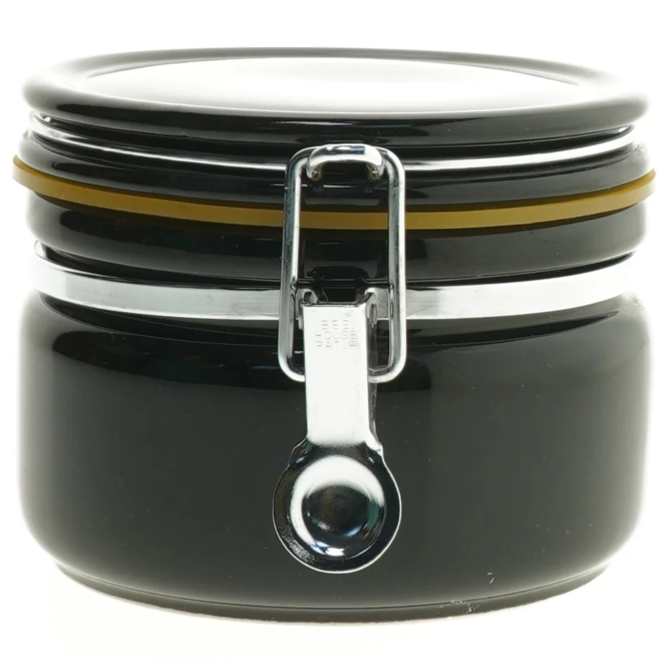 Sort opbevaringsglas med låg fra Bee House Japan (str. Ø 13 cm)