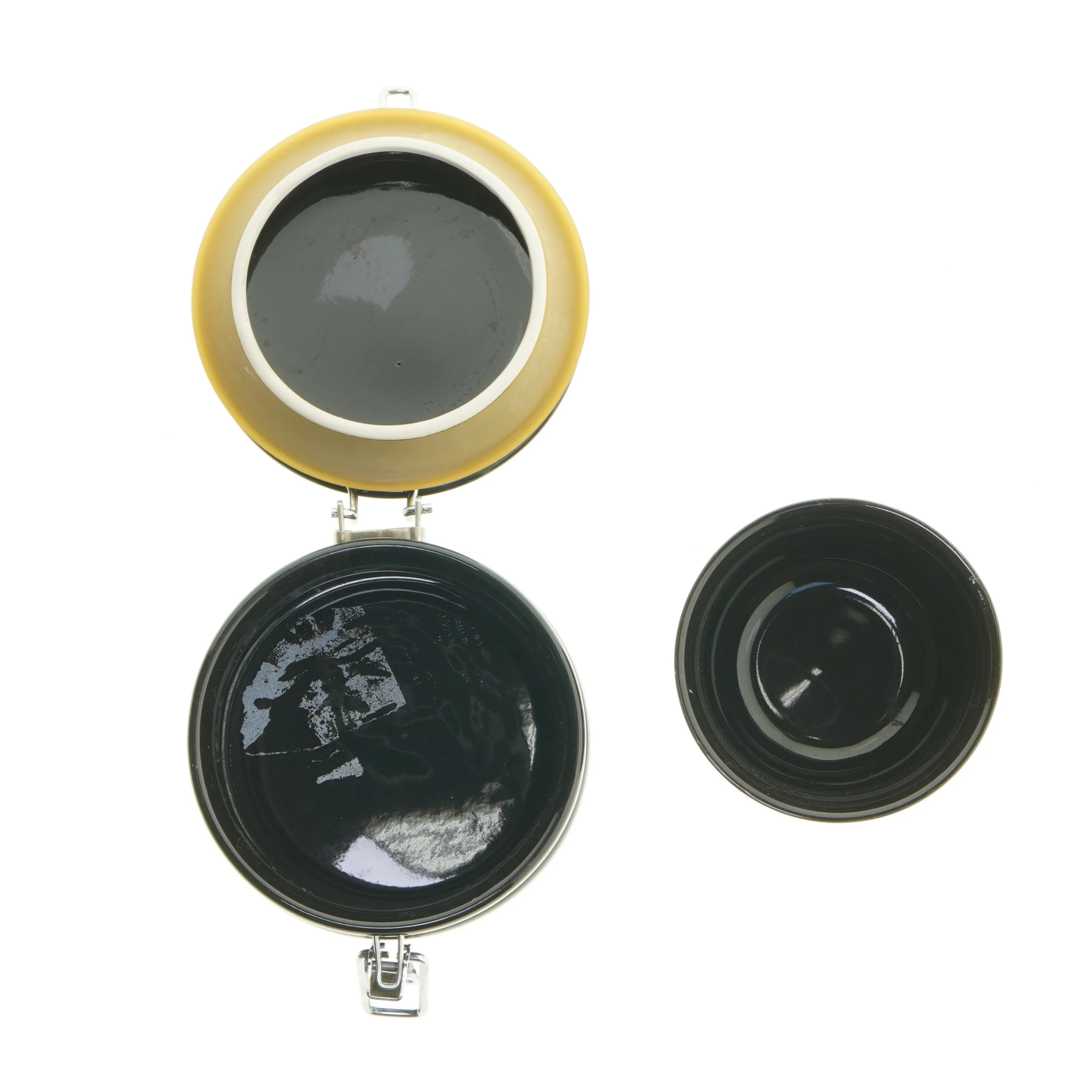 Sort opbevaringsglas med låg fra Bee House Japan (str. Ø 13 cm)