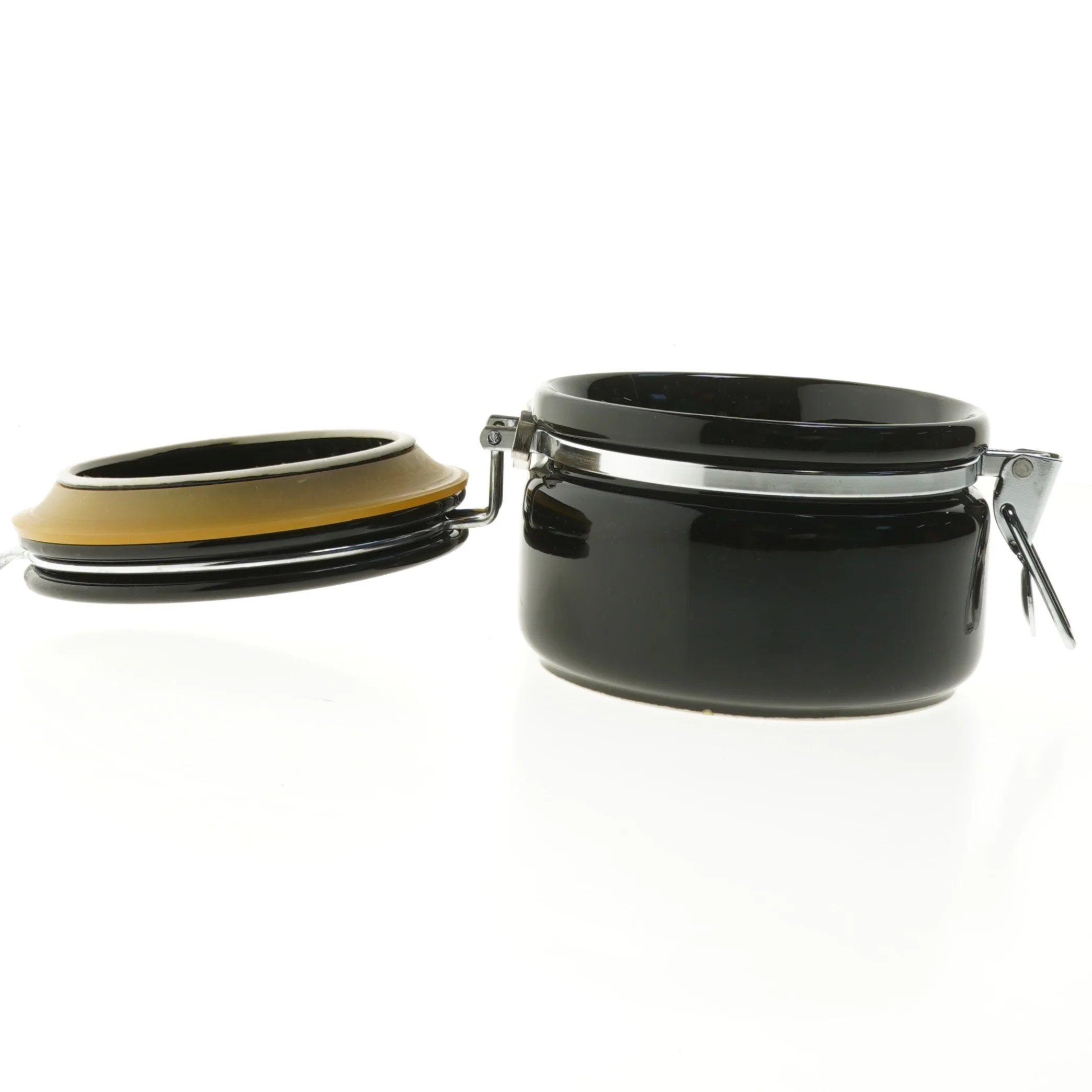 Sort opbevaringsglas med låg fra Bee House Japan (str. Ø 13 cm)