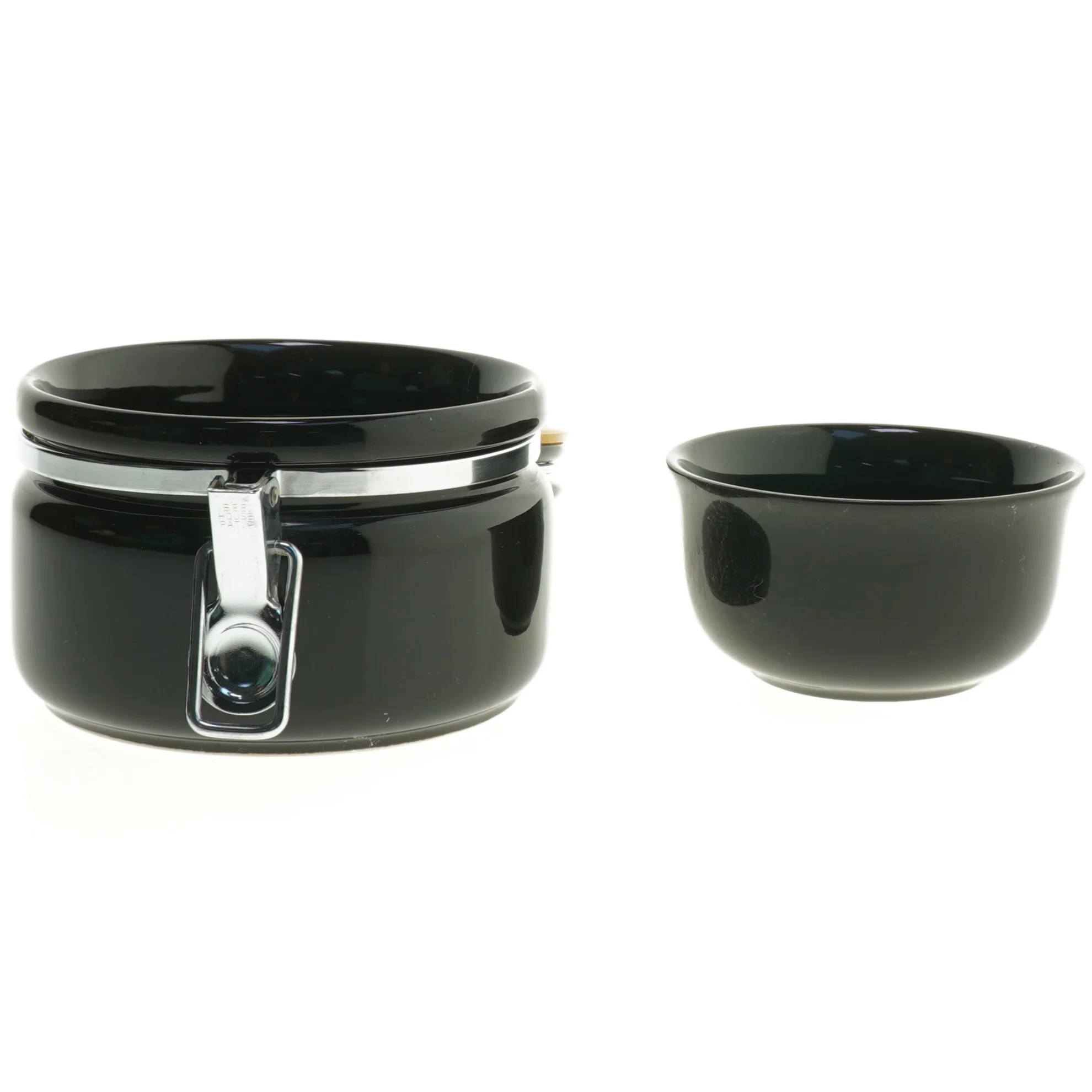 Sort opbevaringsglas med låg fra Bee House Japan (str. Ø 13 cm)