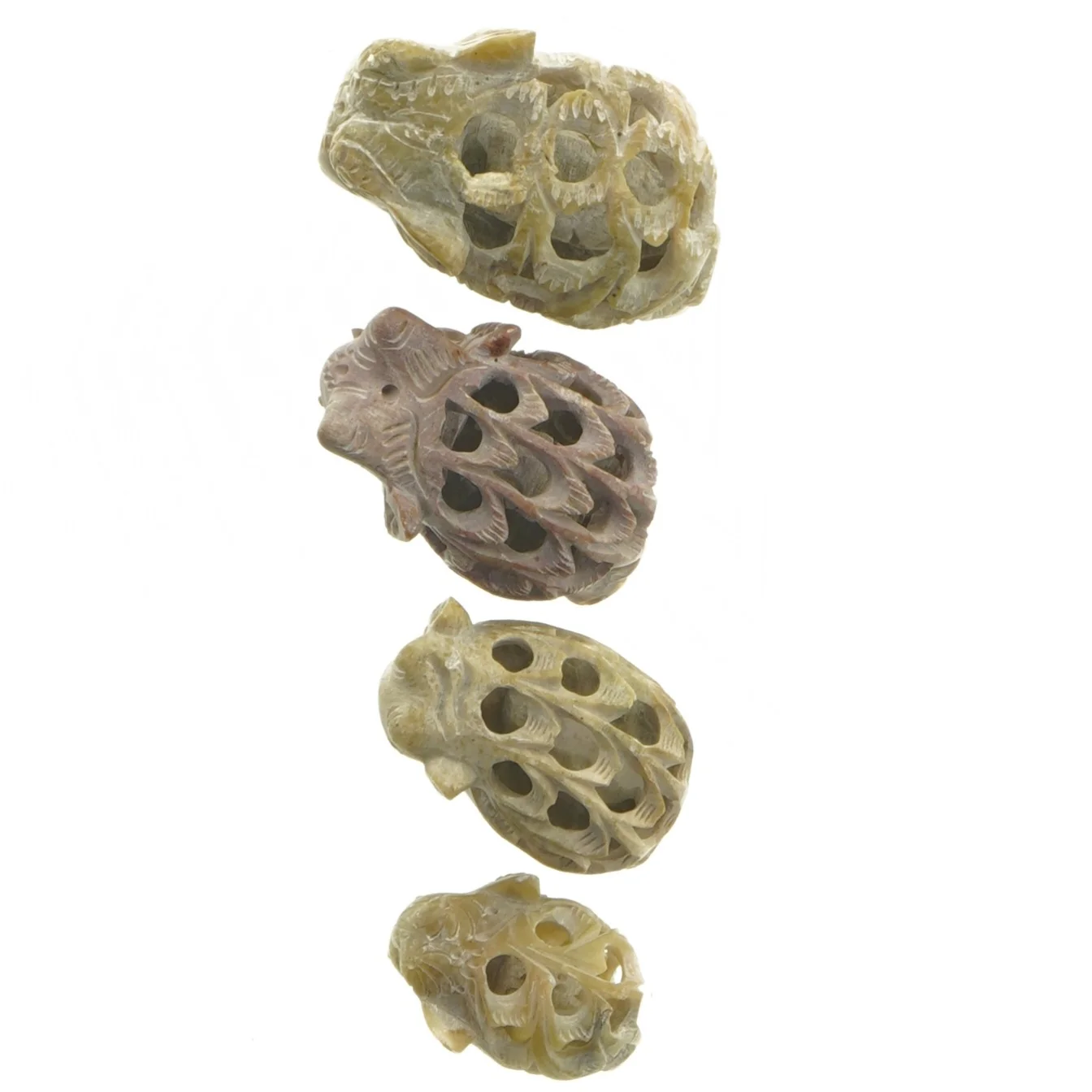 Figurer af elefanter i sten (str. 6-4 cm)