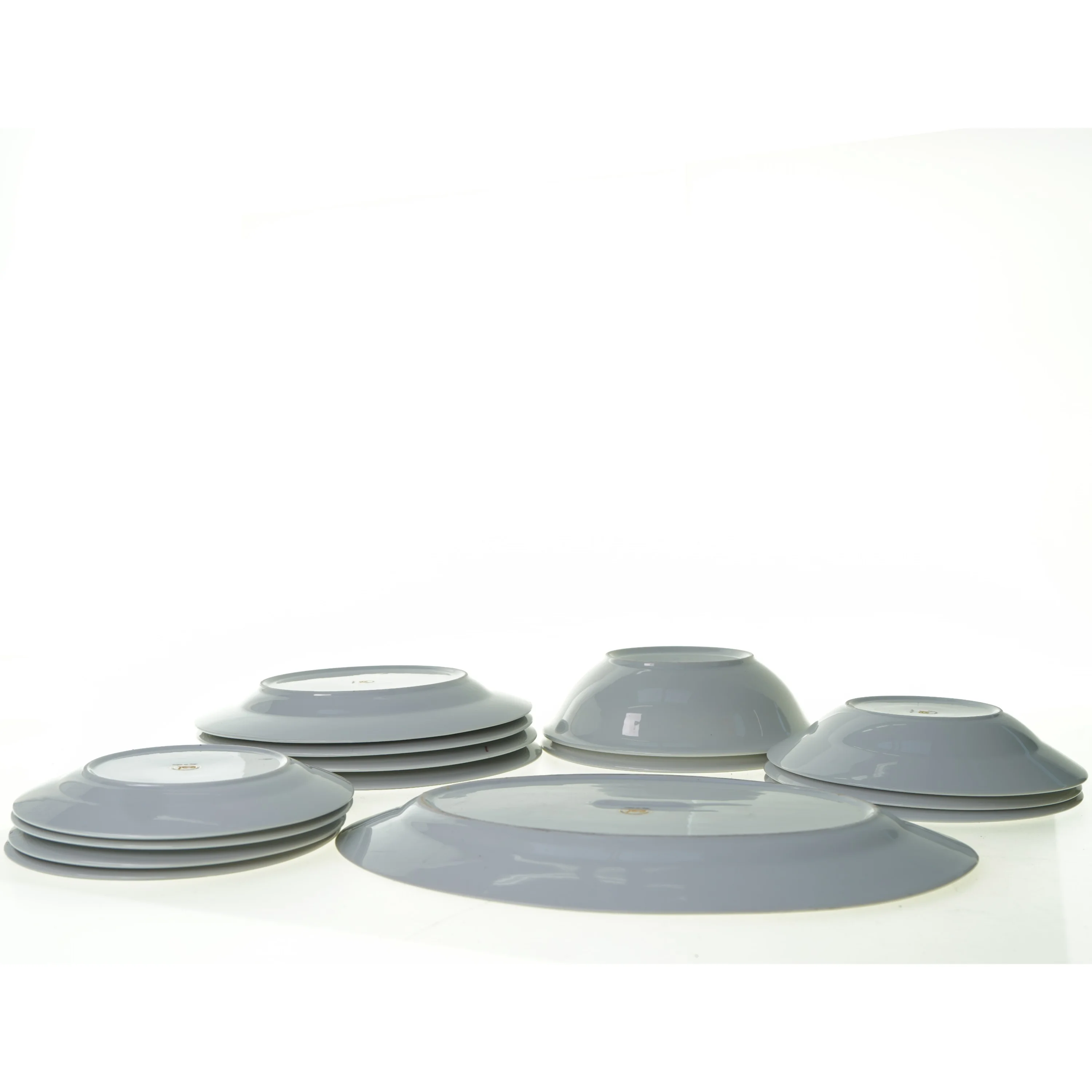 Tallerkener og fad fra Royal Porcelæn 24 K Guld (str. Blandet)