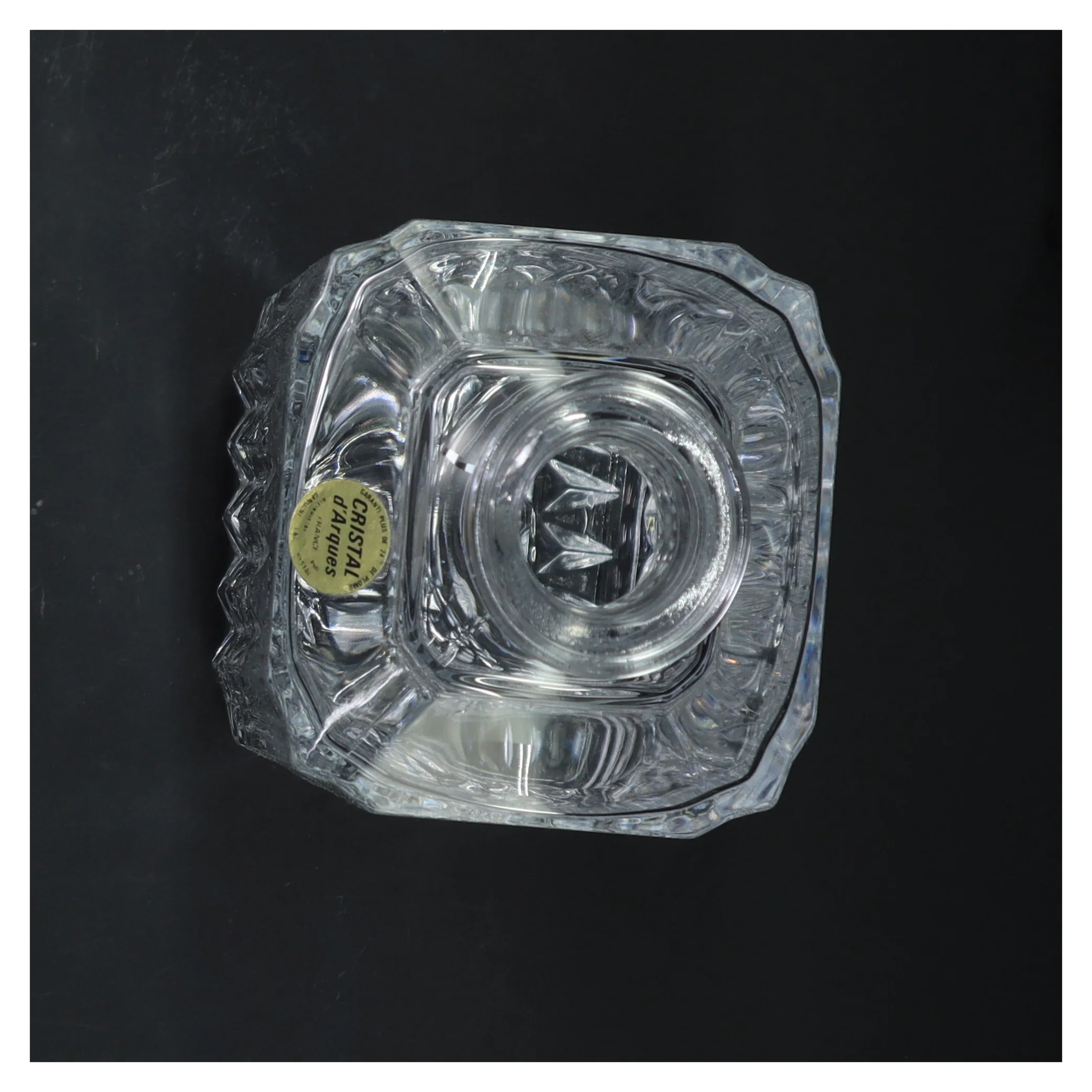 Krystalkaraffel med prop (str. 25x10x10 cm)