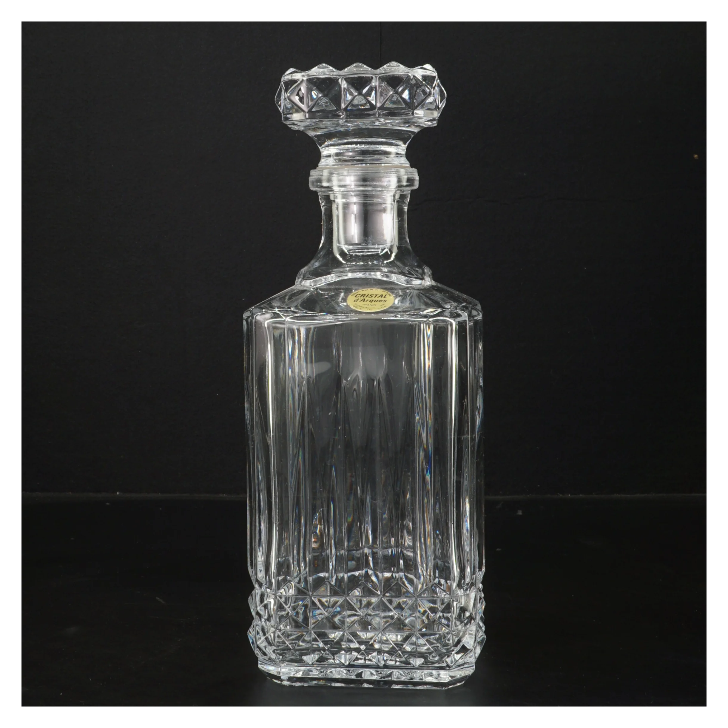 Krystalkaraffel med prop (str. 25x10x10 cm)