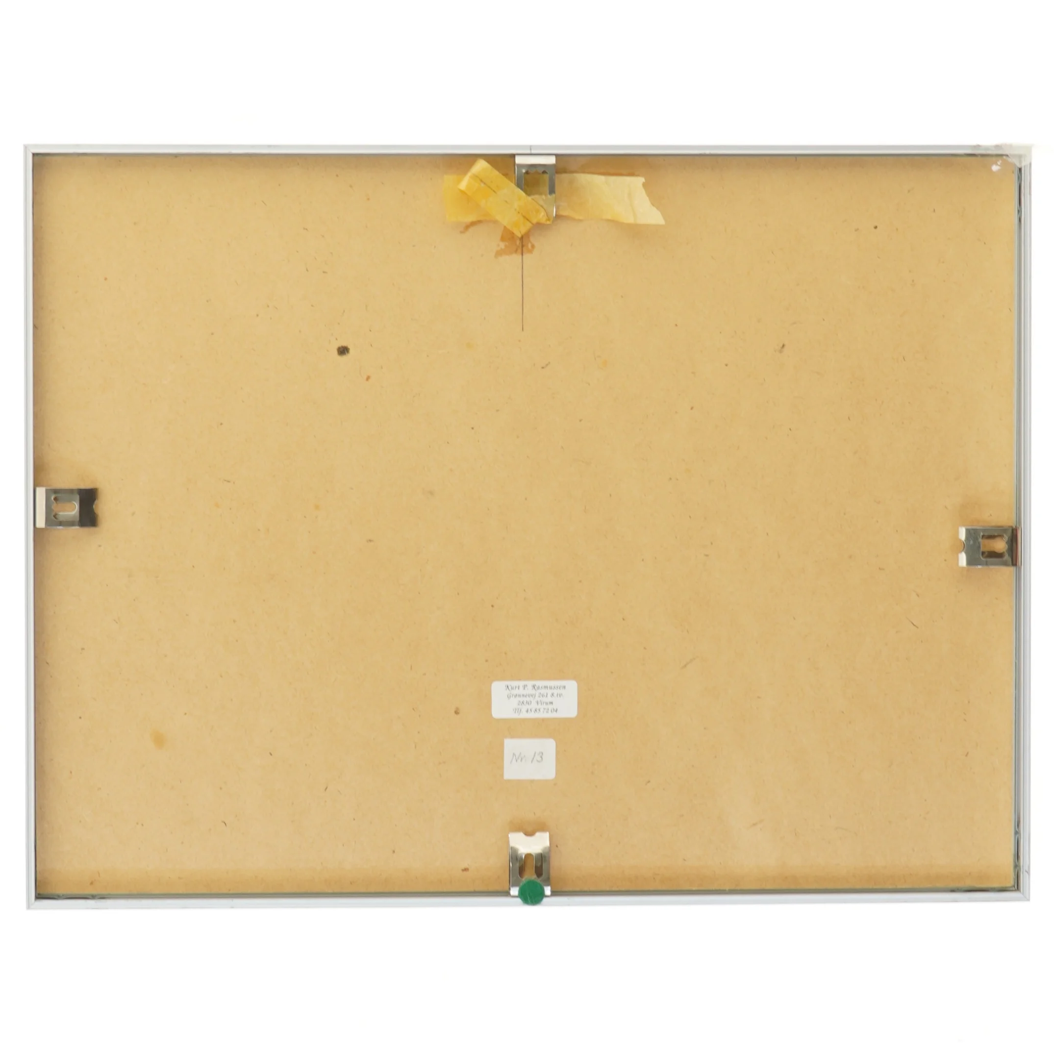 Indrammet akvarel landskab (str. 41x31 cm)