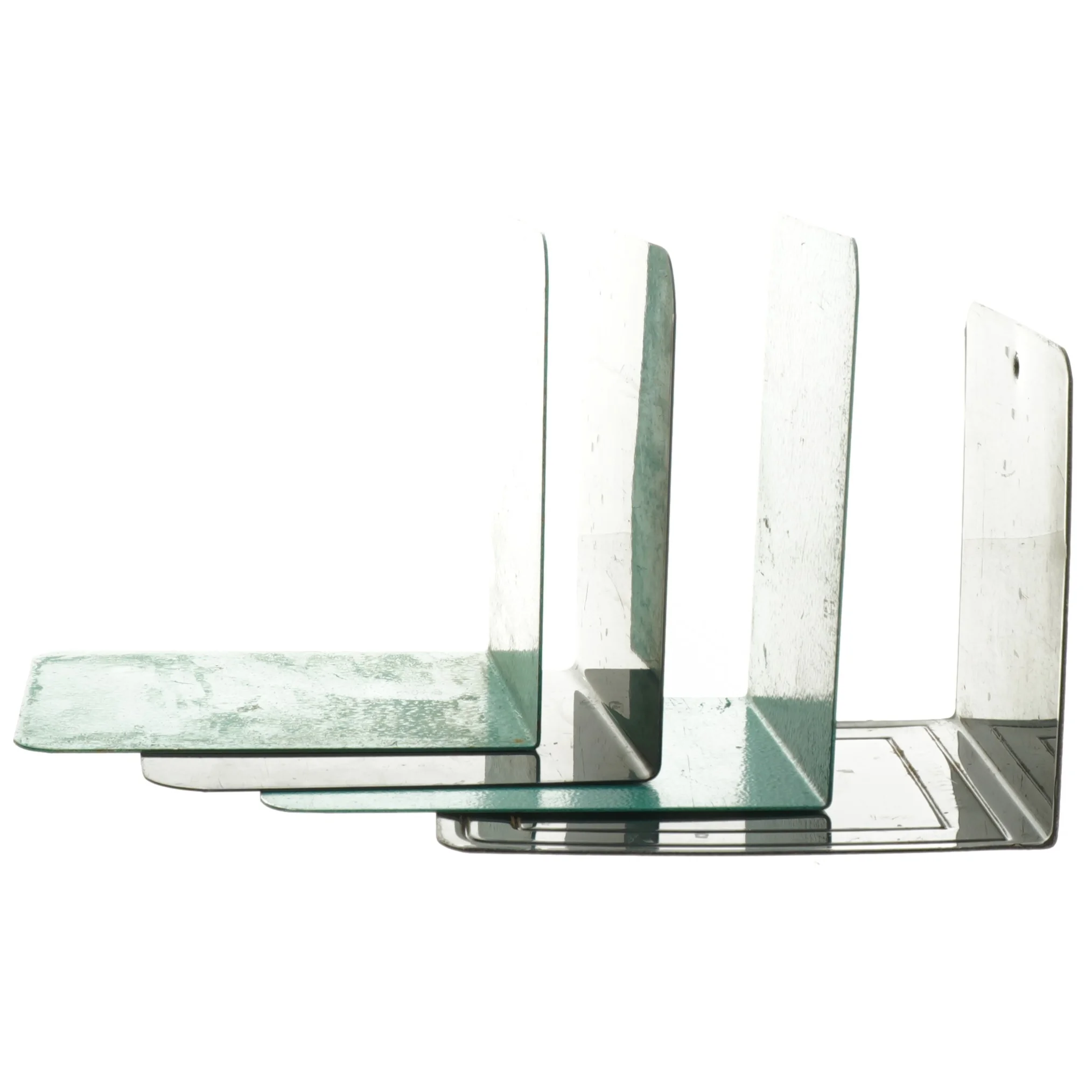 Metal bogstøtter (str. 13x13 cm)