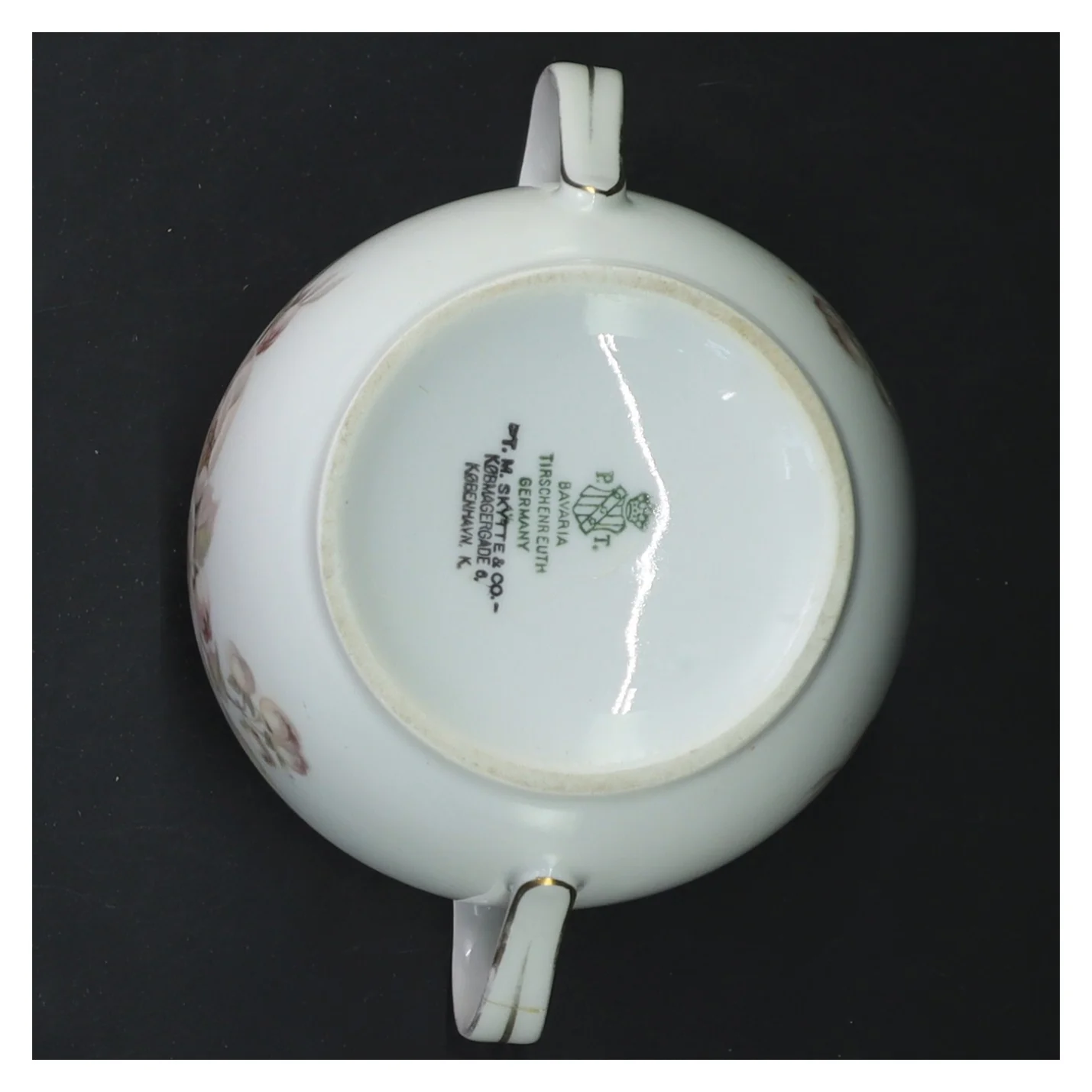 Porcelæn sukkerskål og mælkekande fra Bavaria (str. ø 10 cm og ø 12 cm)