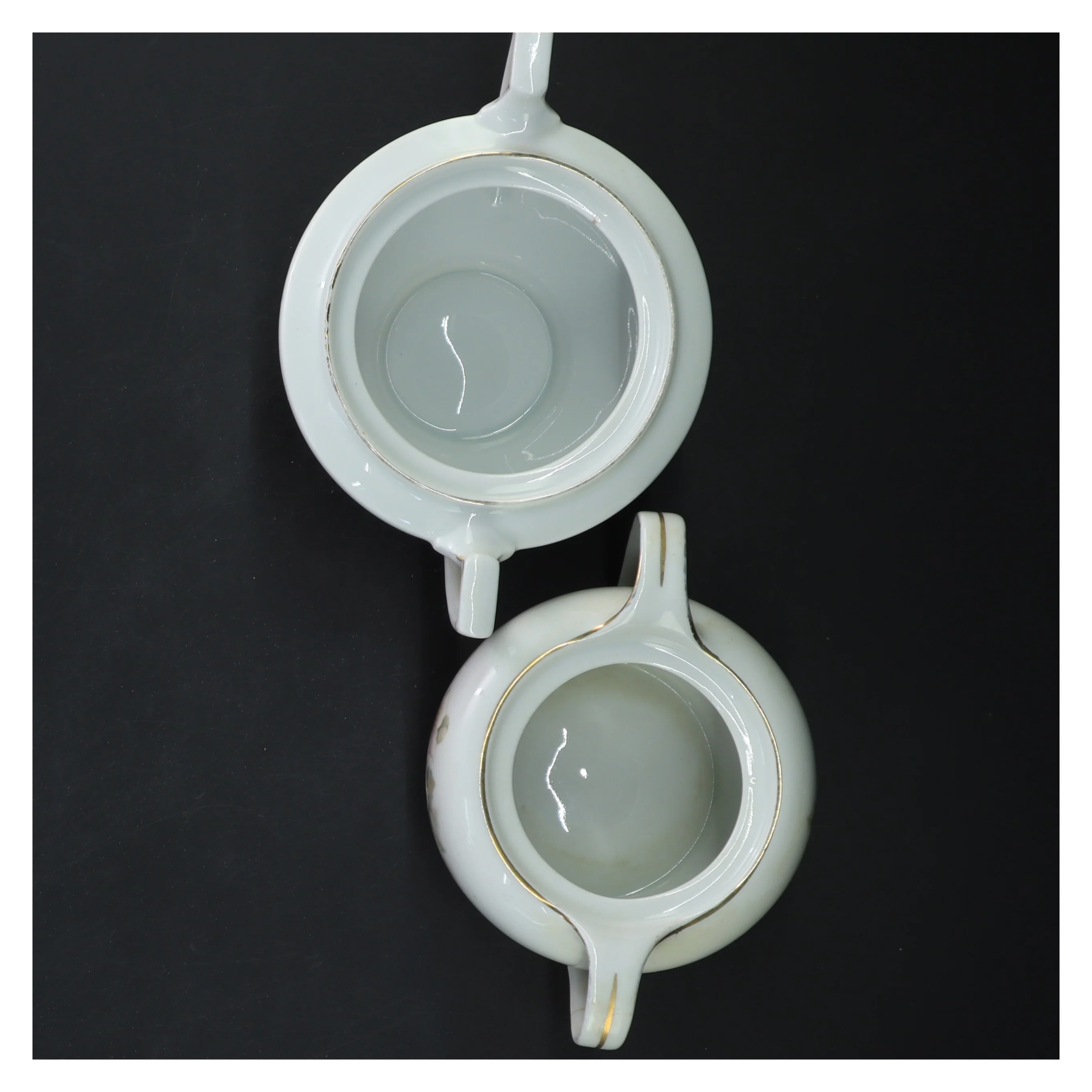 Porcelæn sukkerskål og mælkekande fra Bavaria (str. ø 10 cm og ø 12 cm)