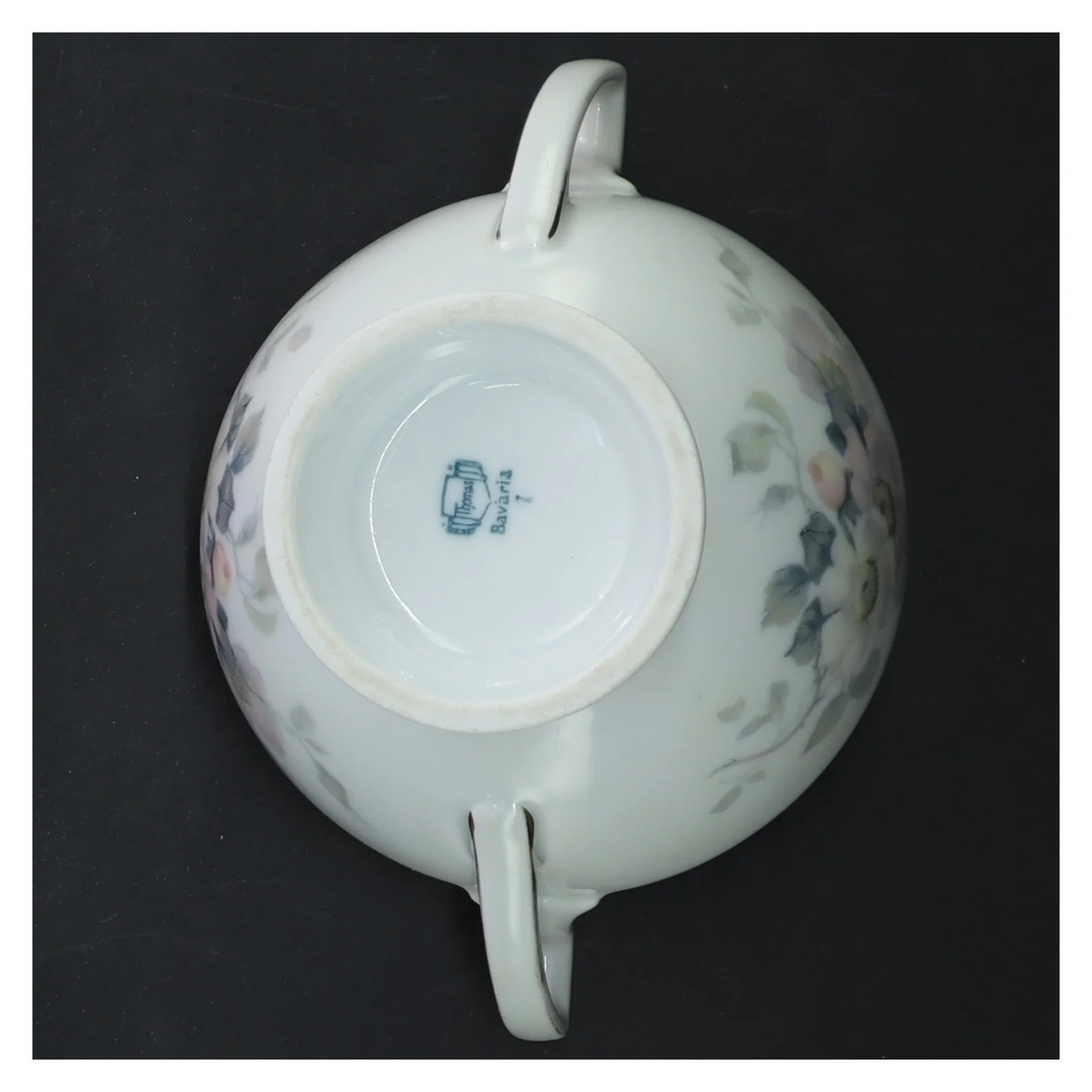 Porcelæn sukkerskål og mælkekande fra Bavaria (str. ø 10 cm og ø 12 cm)