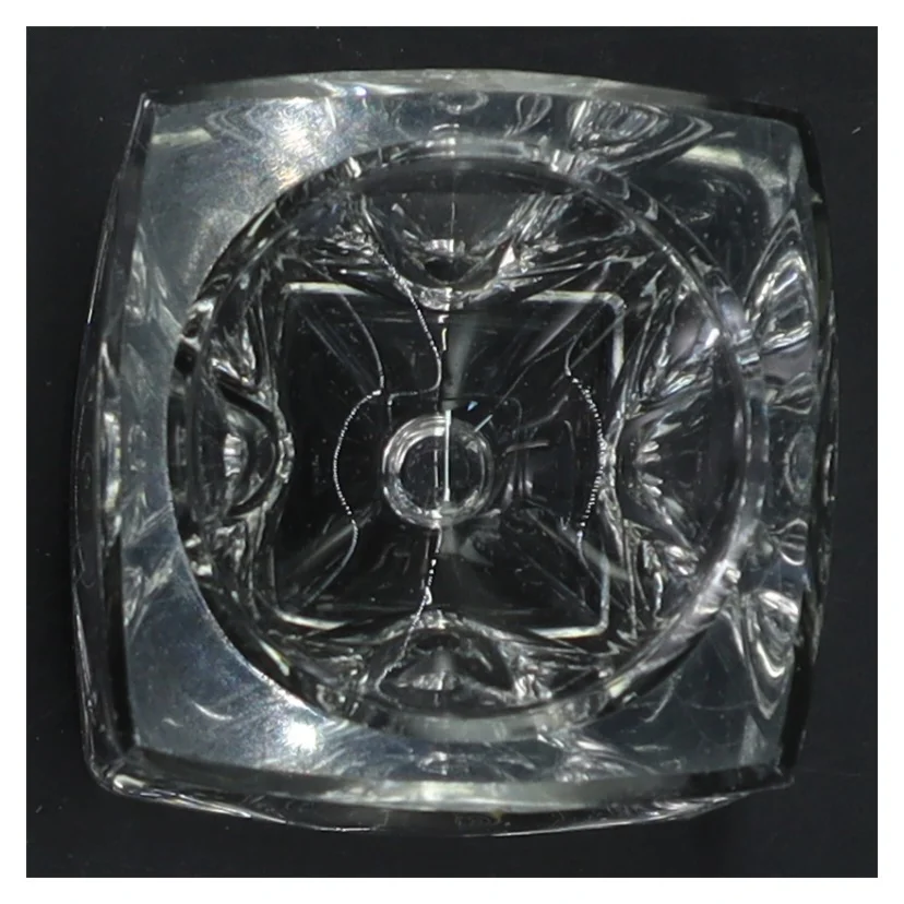 Glas fyrfadsstage (str. 7x7x7 cm)