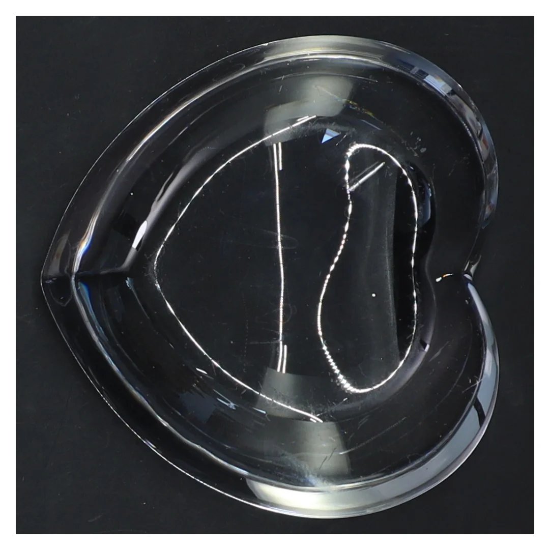 Hjerteformet glasskål (str. Ø 10 cm)