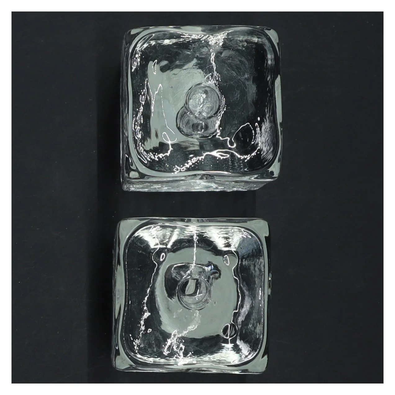 Glas lysestager (str. 8x5x5 cm)