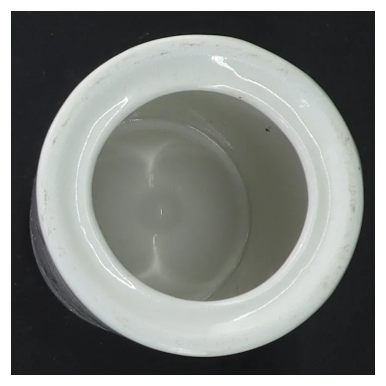 Keramikvase med fugleillustration (str. 11 cm)