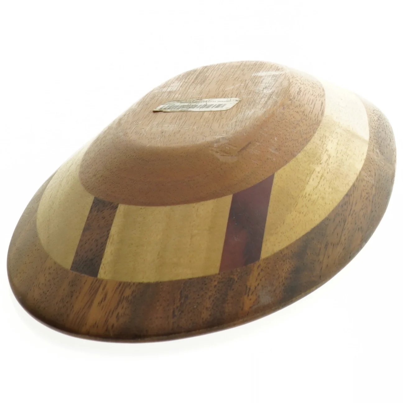 Træfad med dekorative striber (str. 33 x 14 cm)