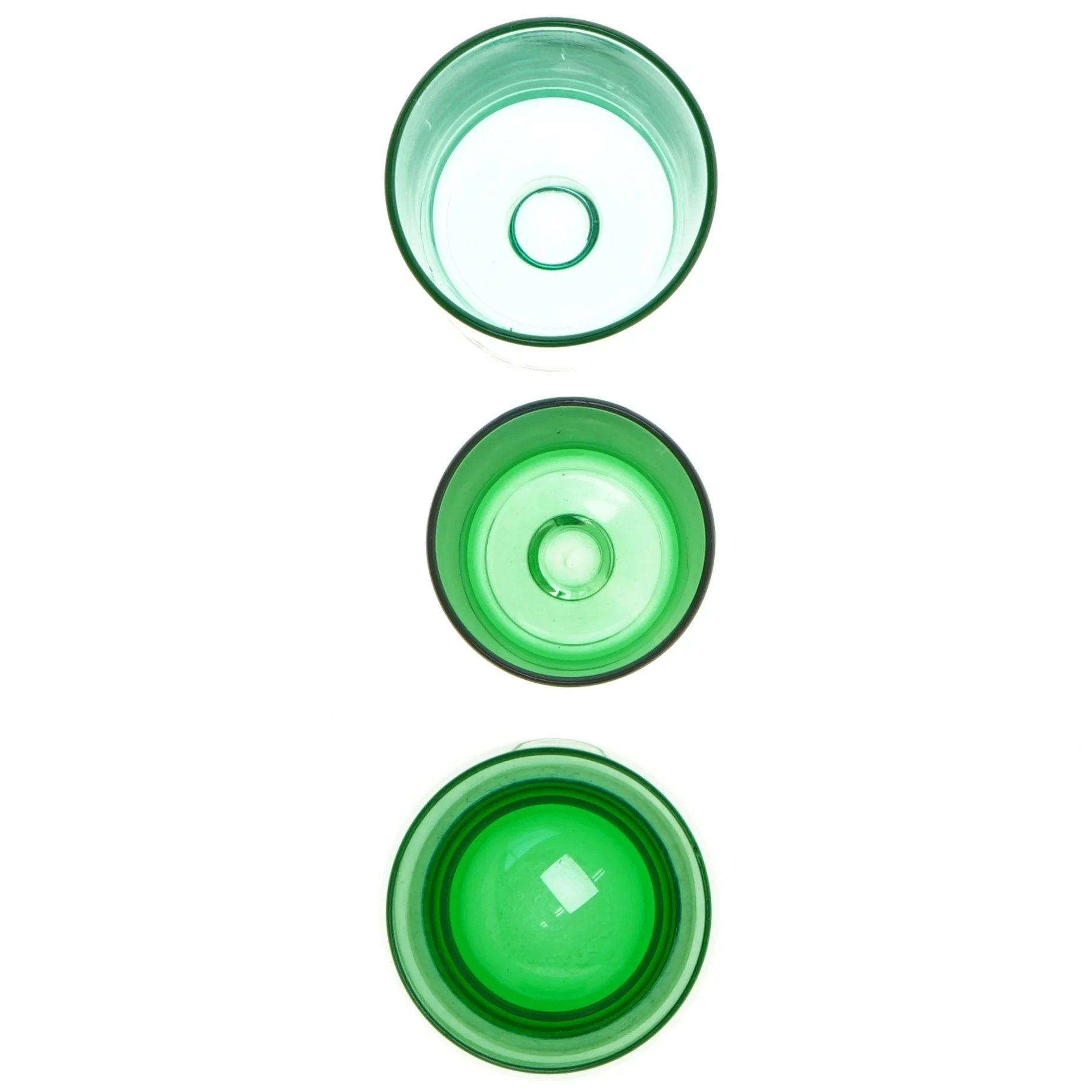 Grønne drikkeglas sæt (str. 9-12 cm)