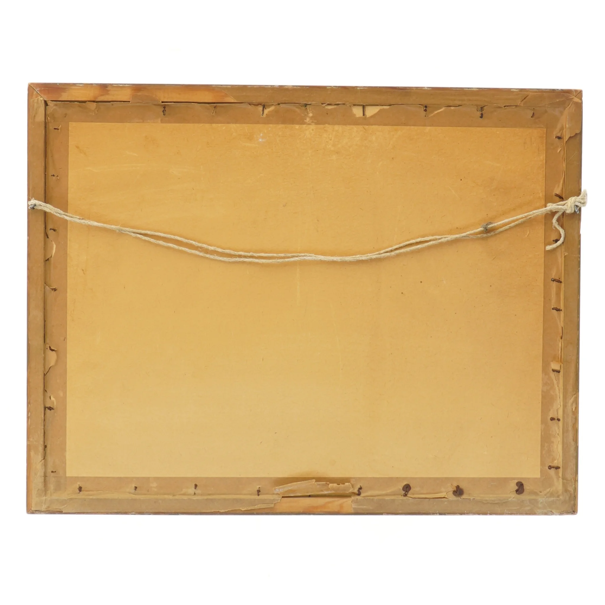 Akvarel af strand med ramme (str. 37,5x29 cm)