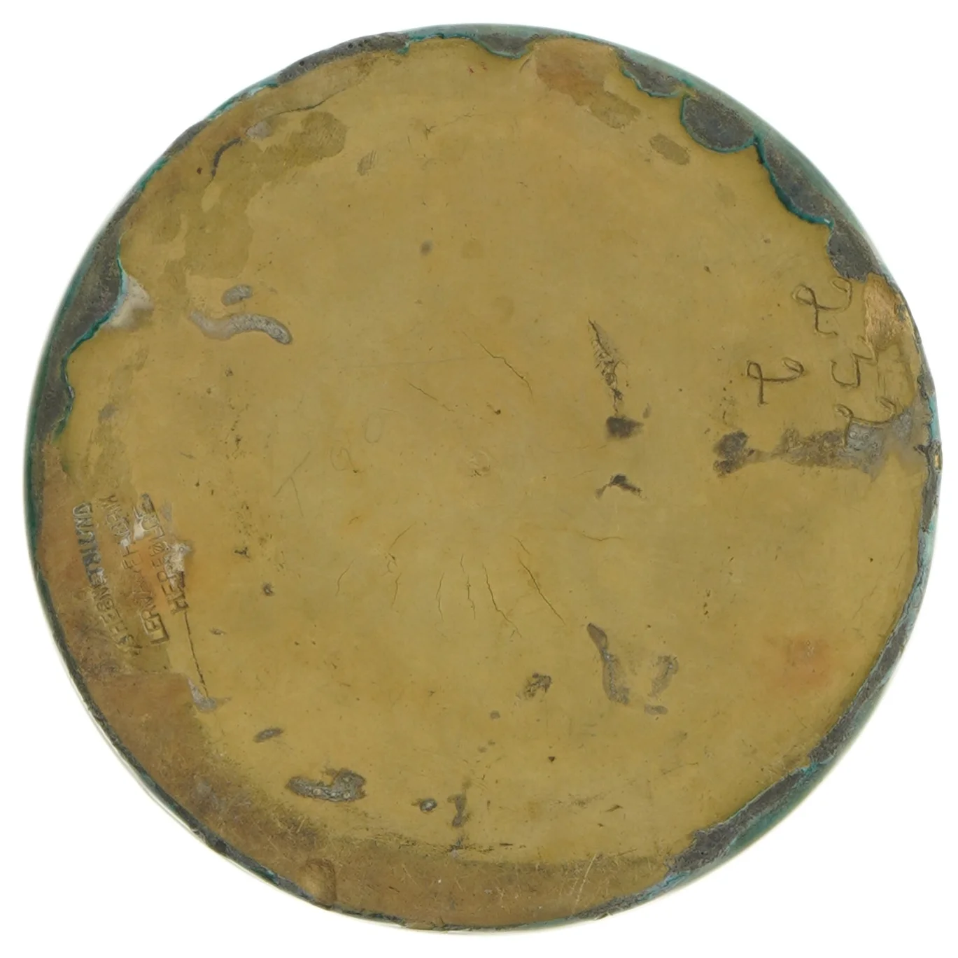 Grønt askebæger i keramik (str. Ø 17 cm)