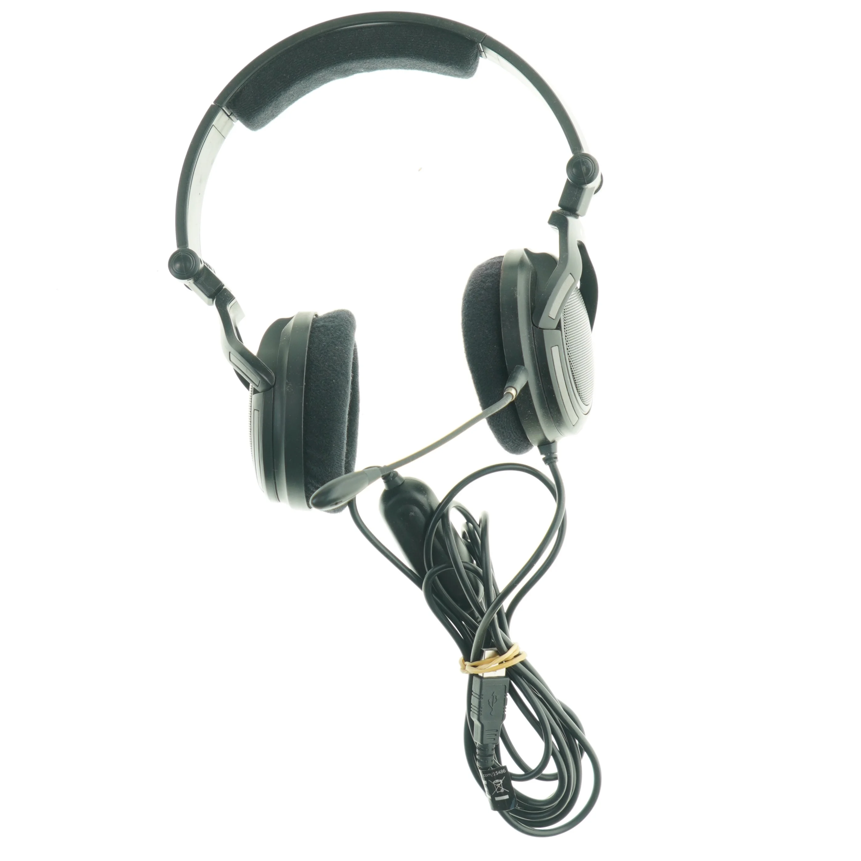 Sort hovedtelefon med mikrofon fra Trust (str. 19 x 8 cm)