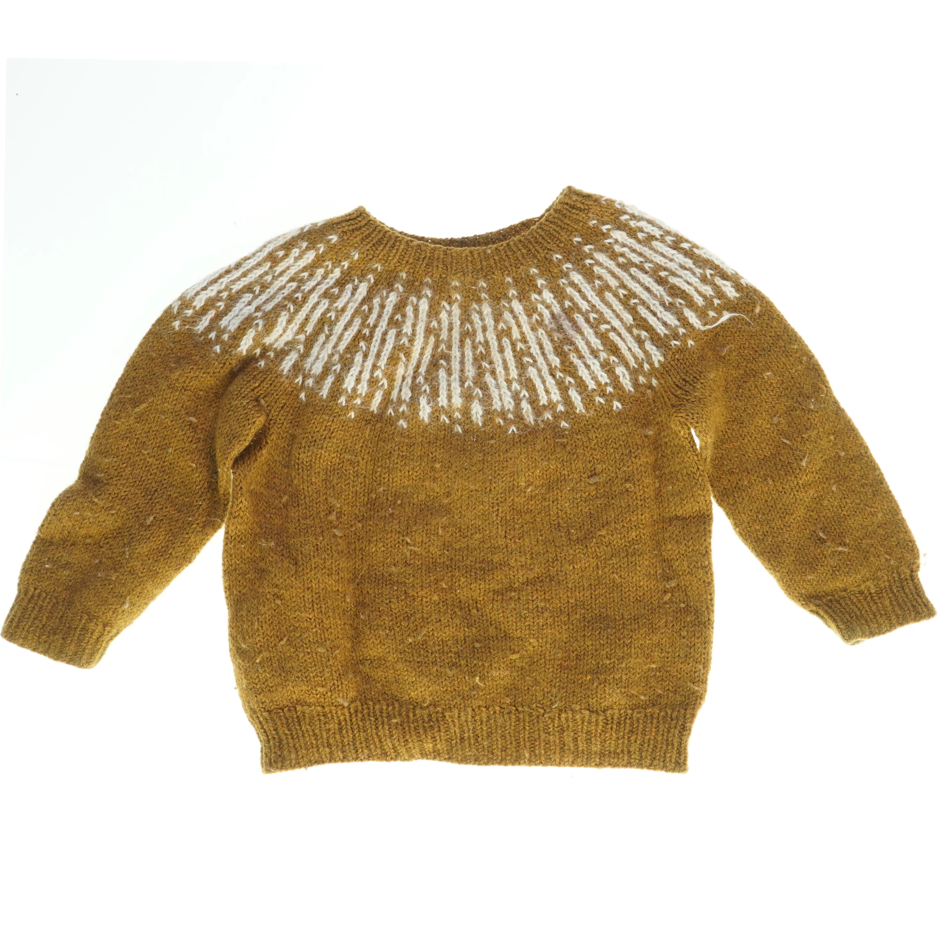 Strikket sweater (str. Længde, 32 cm. bryst, 30 cm)