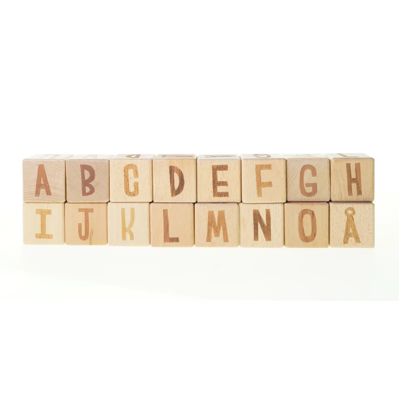 Alfabet klodser (str. 5 cm)