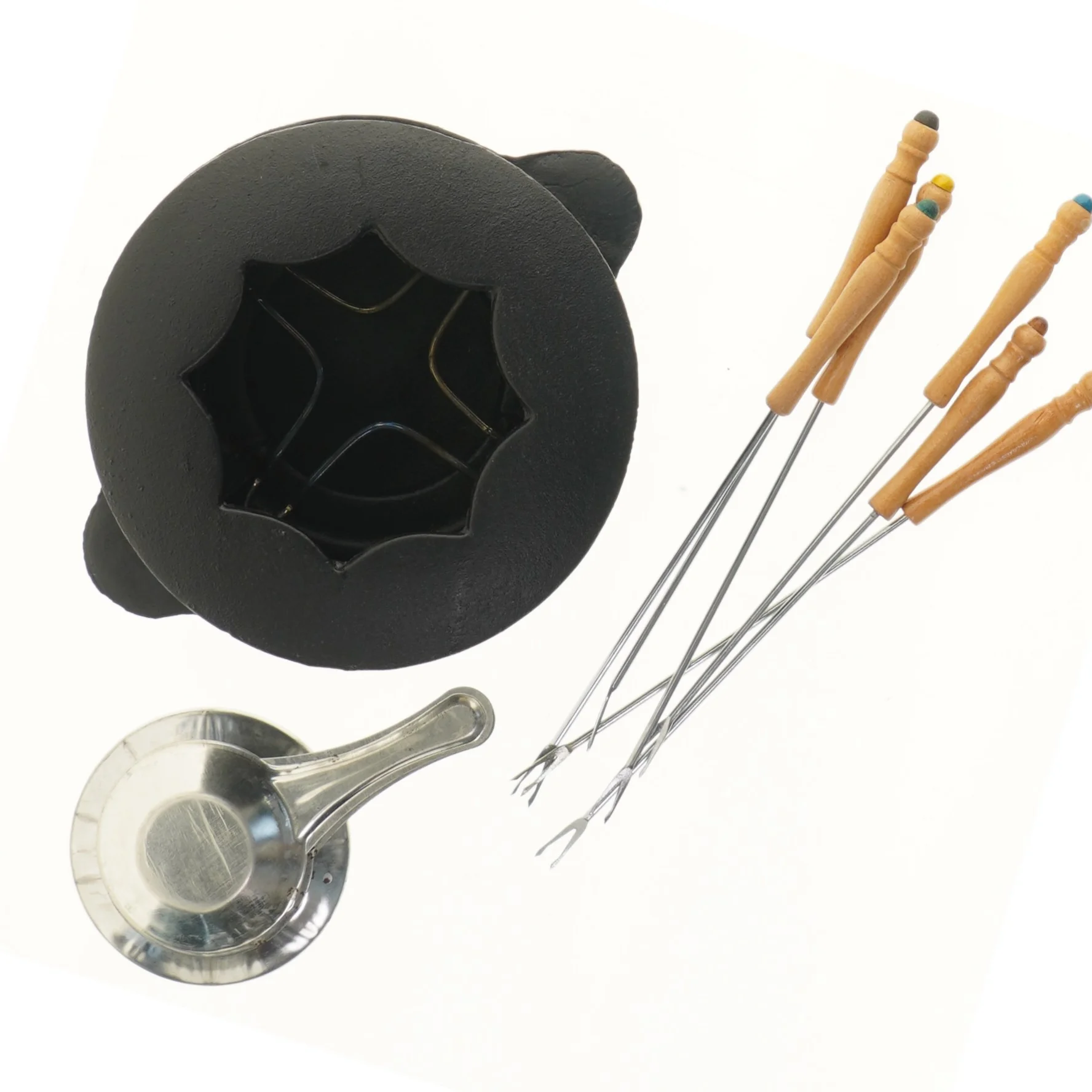 Fondue sæt med gryde og gafler fra Fondue (str. Ø 15 cm)