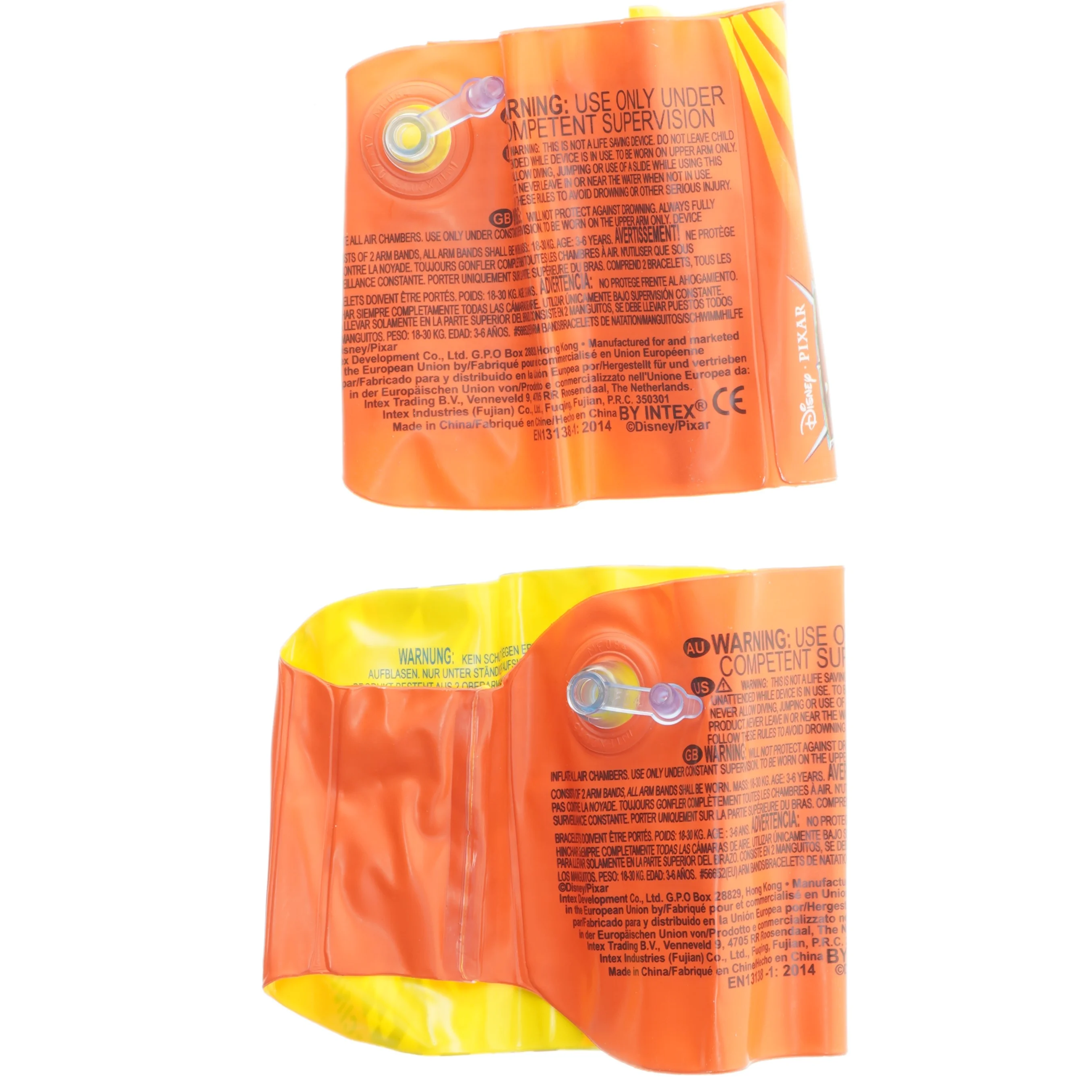 Cars oppustelige armbånd fra Disney (str. 20 x 15 cm. 2 styk)