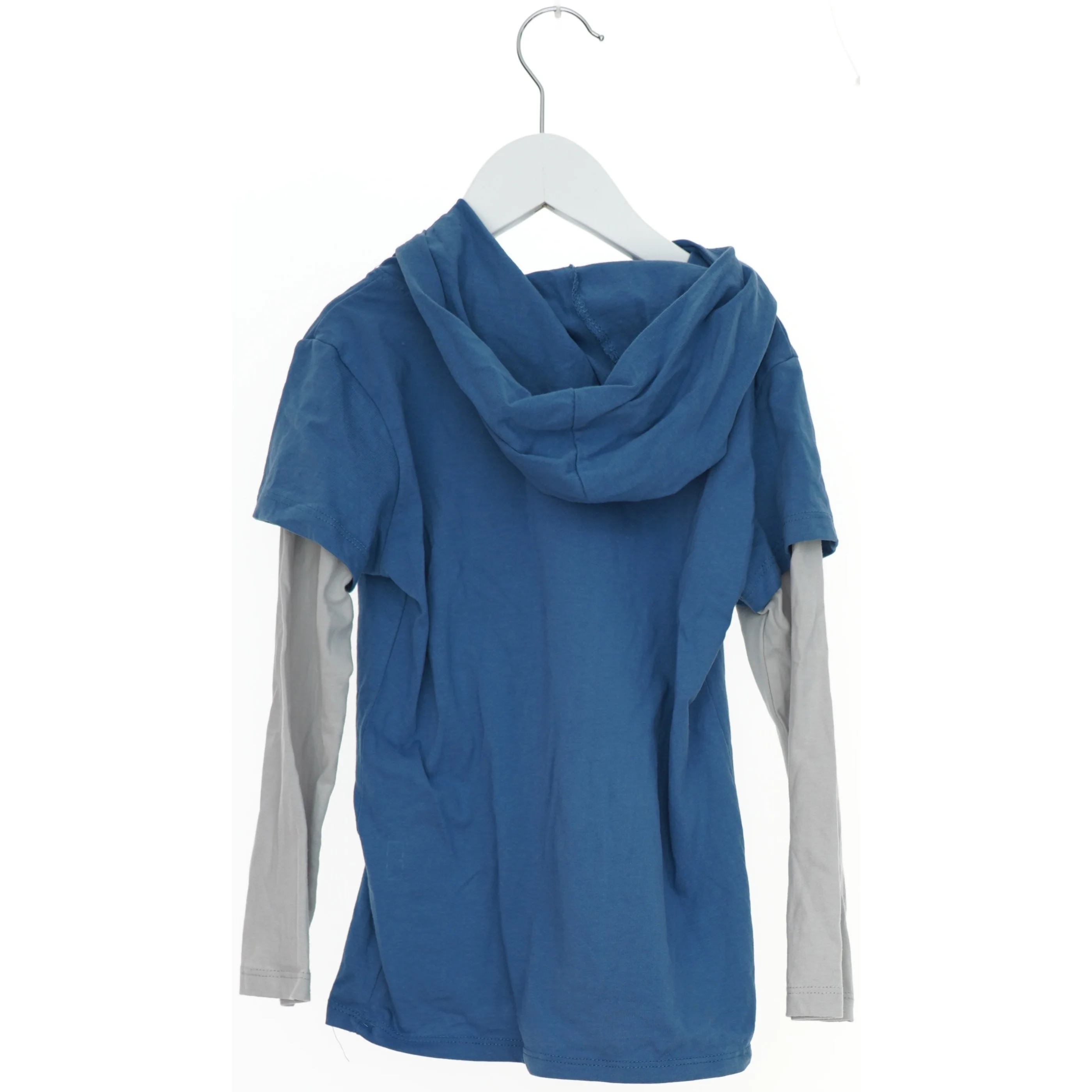 Blå hættetrøje med dyreprint (str. 116)