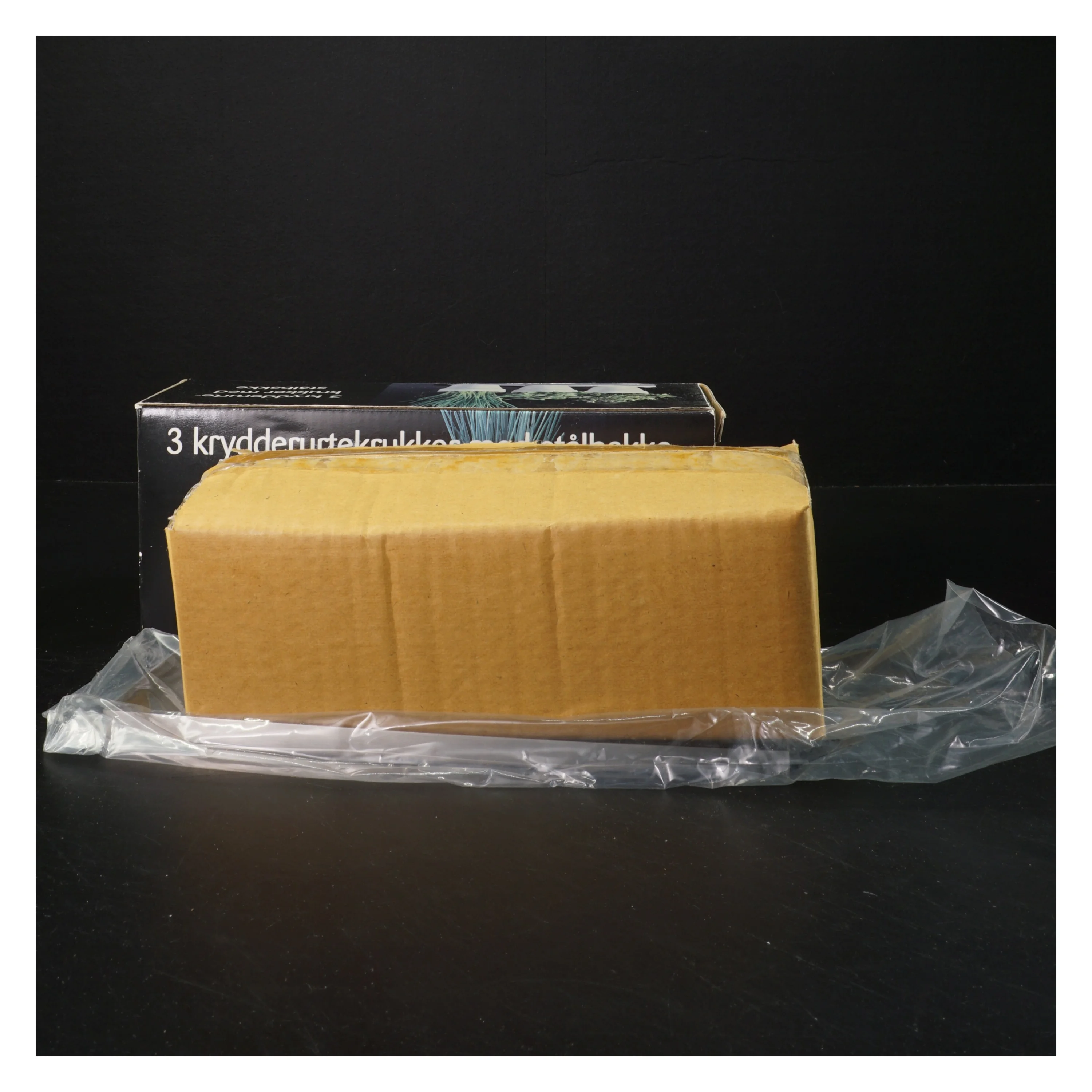 Sæt af krydderurtekrukker med stålbakke (str. 6 cm)