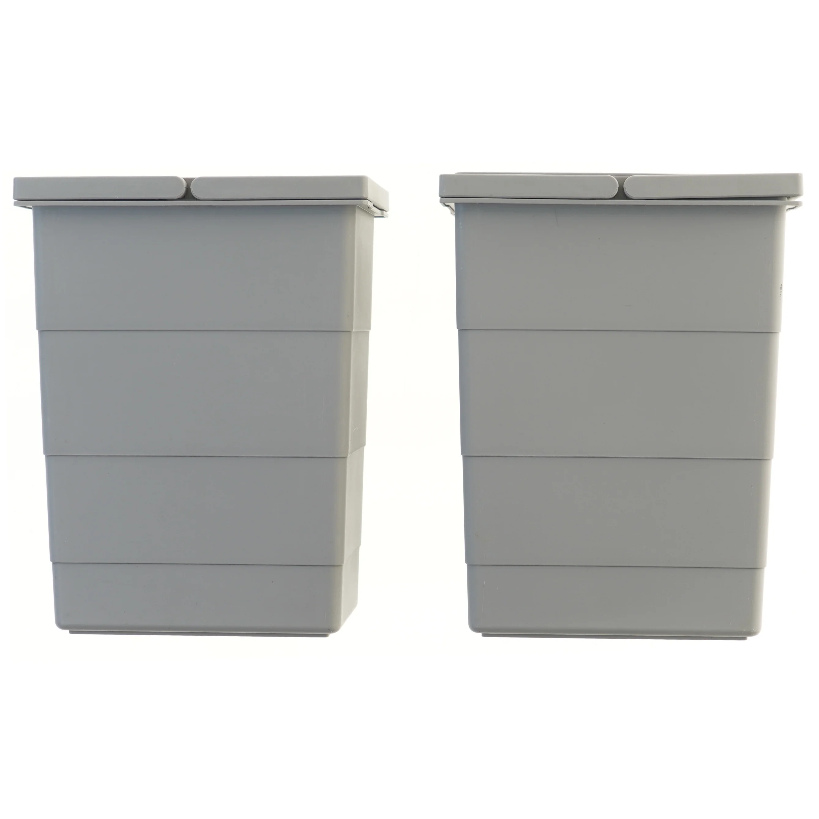 Grå plastik beholdere fra Hafele (str. 30x22x15 cm)