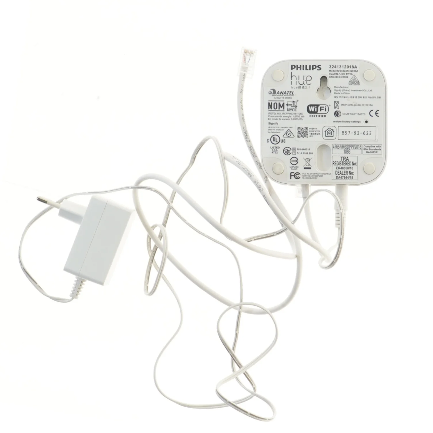 Philips Hue bridge fra Philips (str. 9x9 cm)