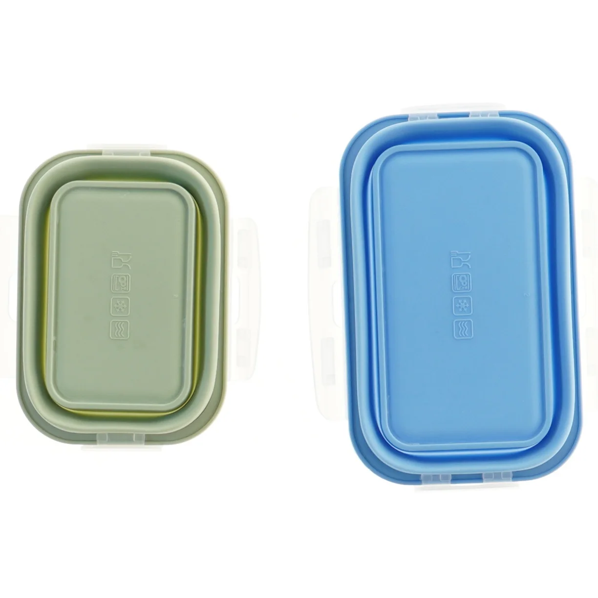 Opbevaringsbøtter med låg (str. 16x12 og 13x11 cm)