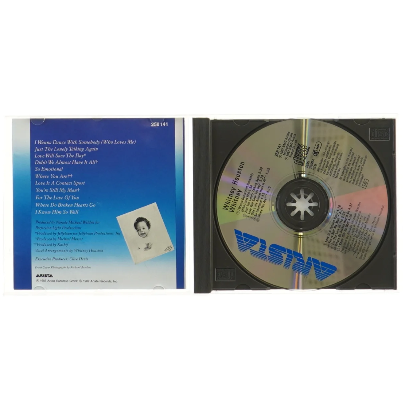 Whitney Houston CD album fra Arista