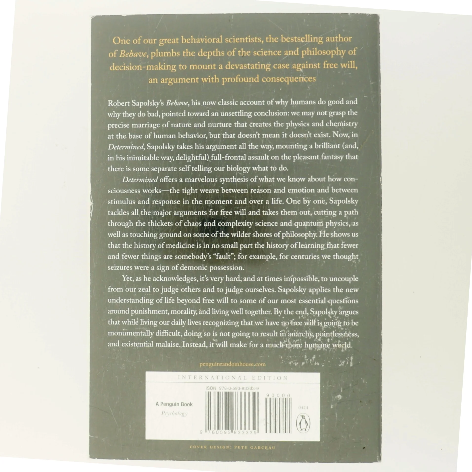 Determined af Robert M. Sapolsky (Bog)