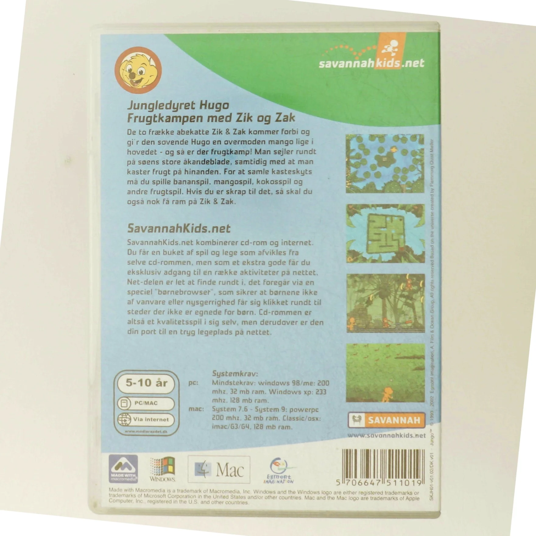 PC-spil, Jungledyret Hugo - Frugtkampen med Zik og Zak fra Savannah
