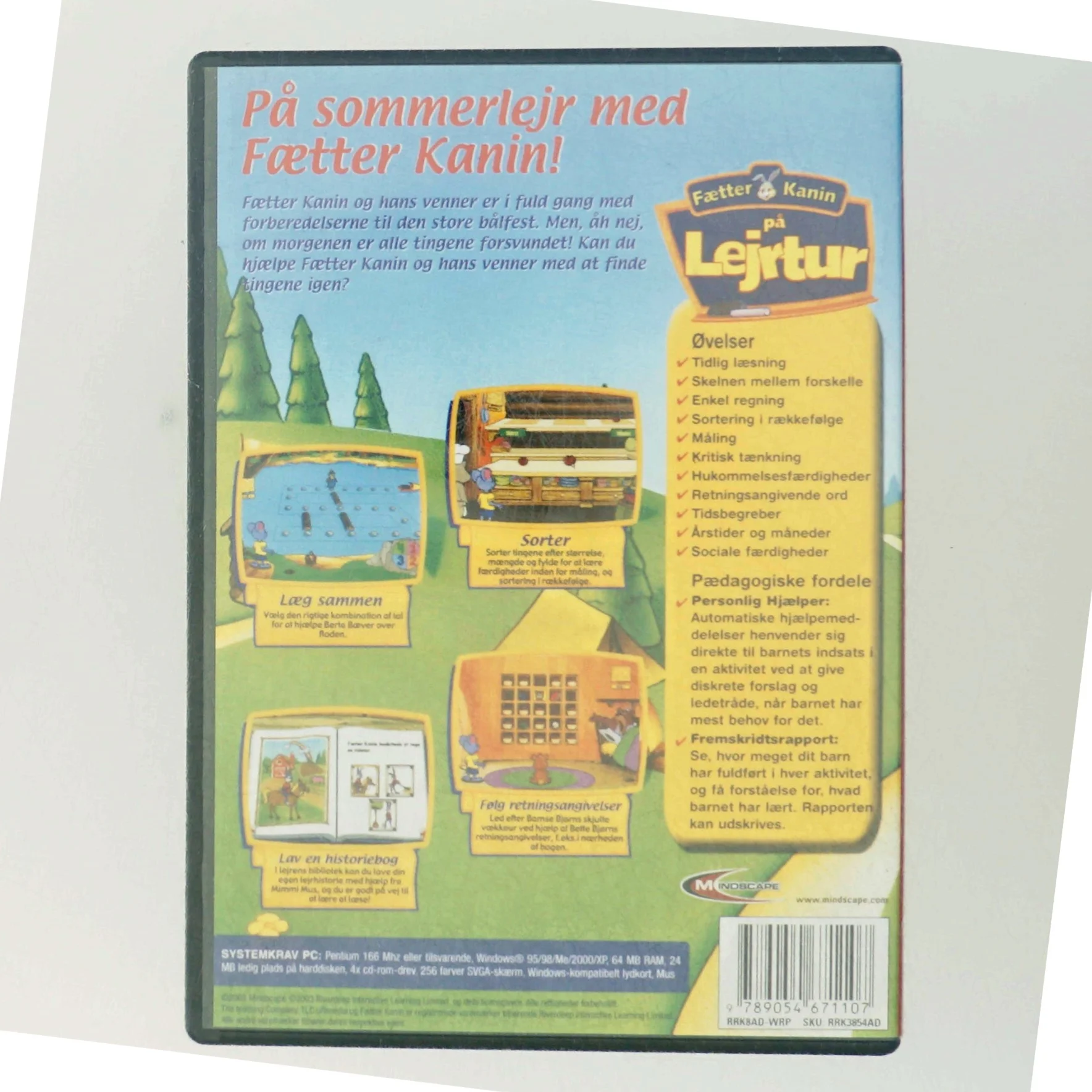 PC-spil 'Fætter Kanin på Lejrtur' fra Mindscape