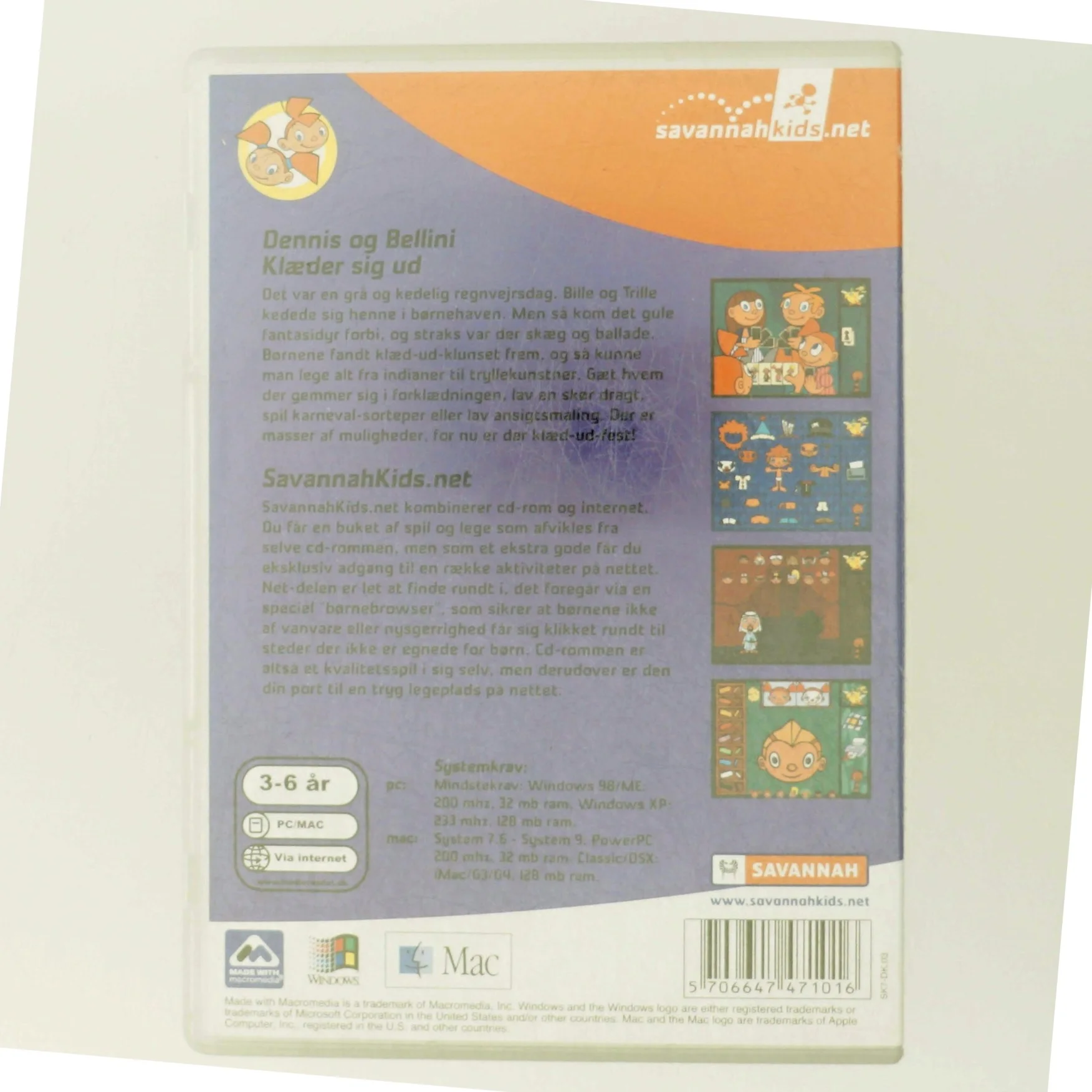 Bille & Trille Klæder sig ud CD-ROM fra Savannah Kids