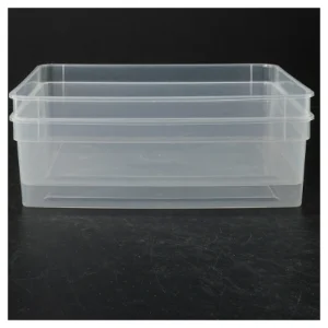 Gennemsigtig opbevaringsboks fra Braplast (str. 2 straks. 26 x 20 cm)