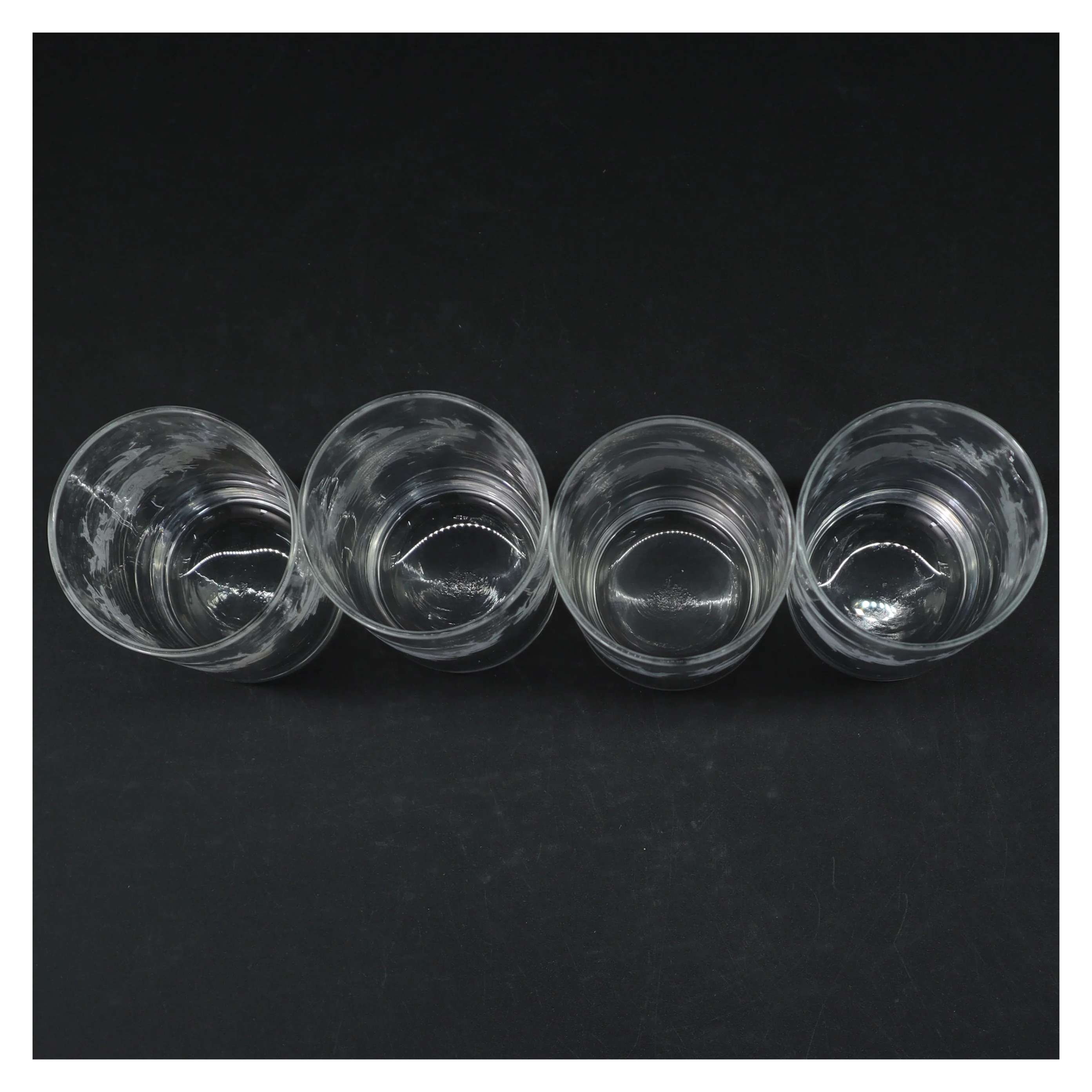 Dekorerede glas vaser (str. Ø 7 cm. længde, 14,5 cm)