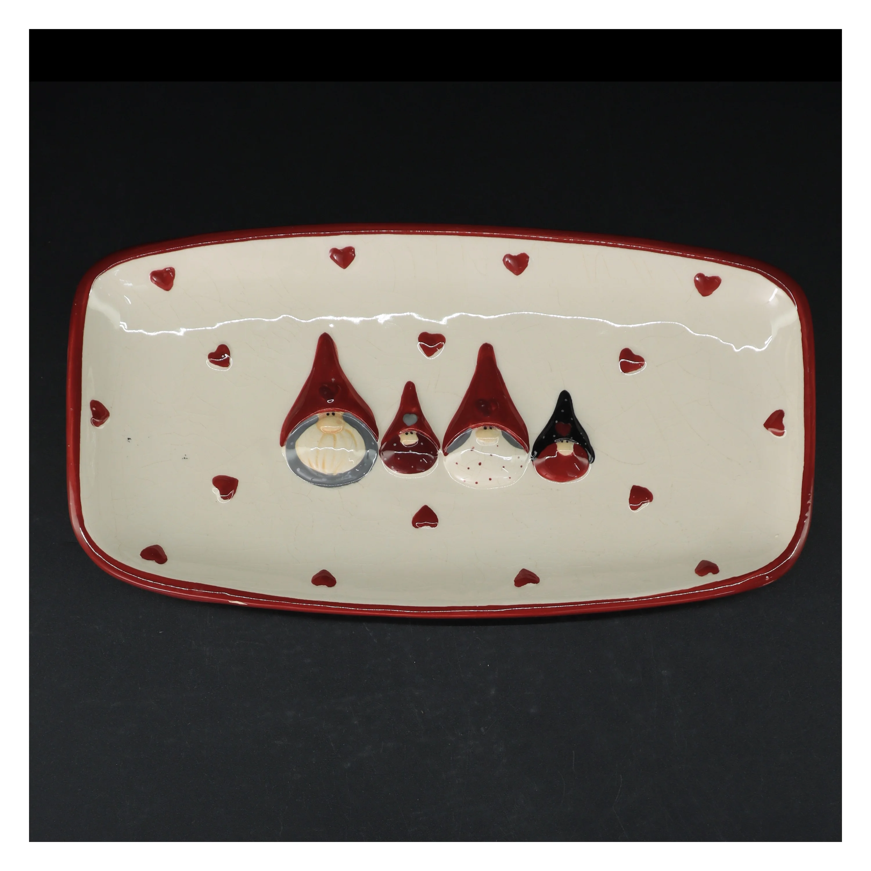 Keramisk fad med julemotiv fra Atmosphere (str. 33x18 cm)