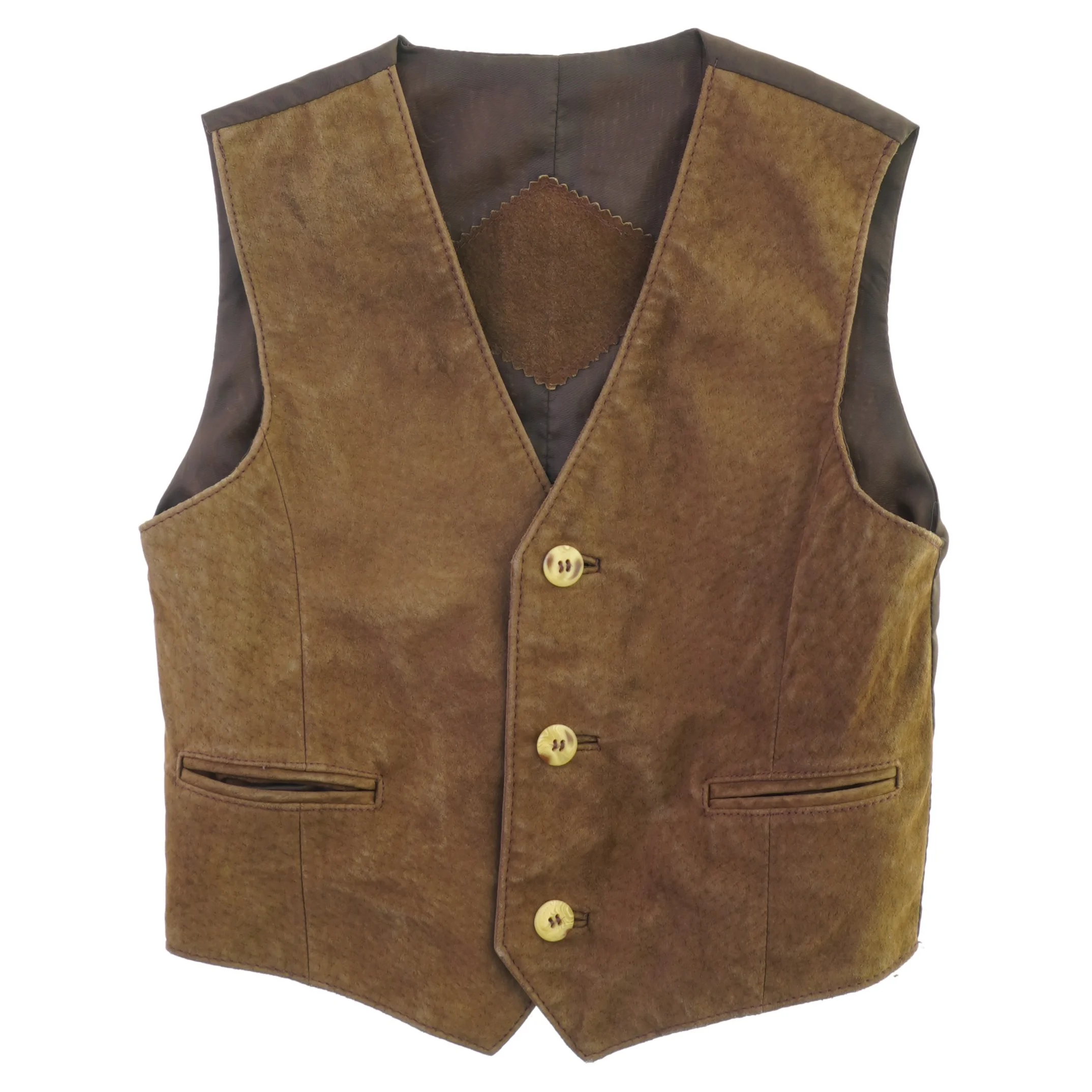Børne ruskindsvest,  str. ca. 98 (36 x 30 cm)