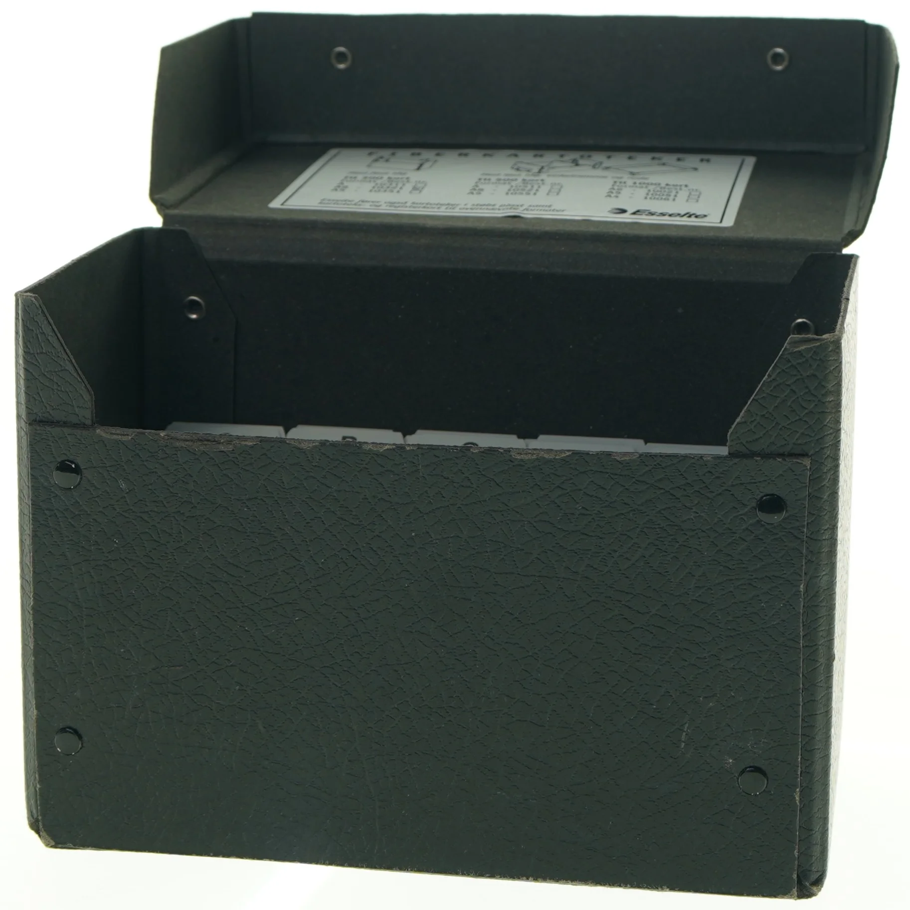 Sort Esselte Fiberkartotek (str. 7,5 x. 10 cm)