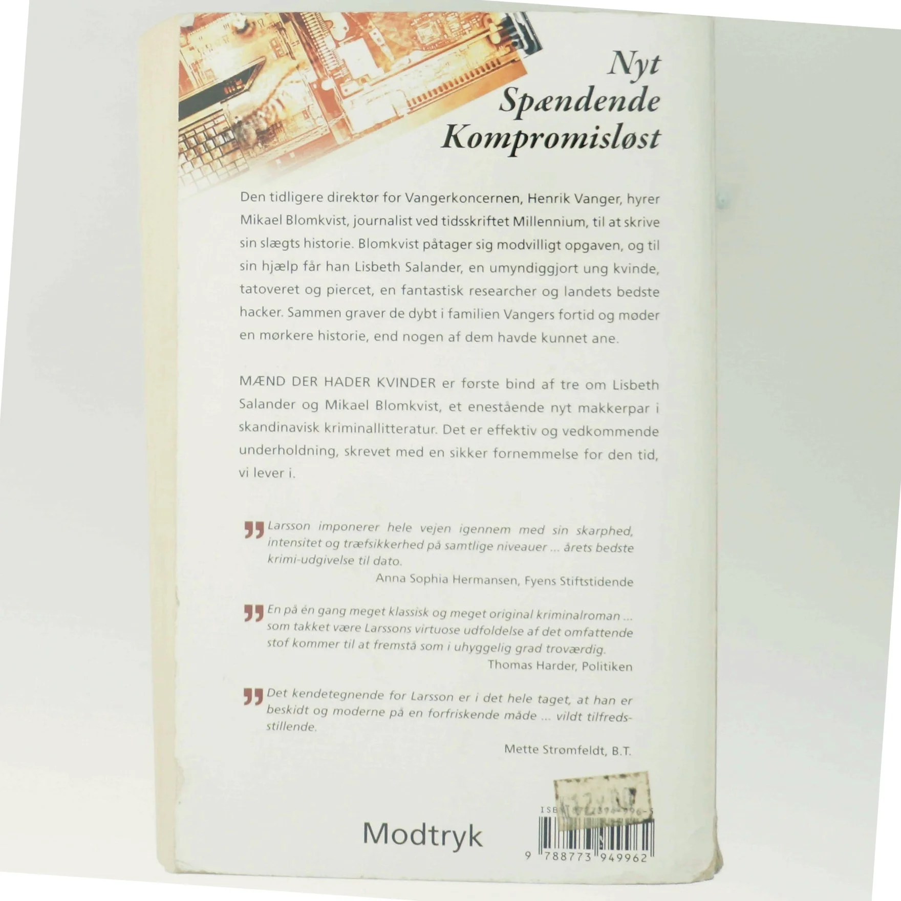 Mænd der hader kvinder af Stieg Larsson, Stieg Larsson (Bog)