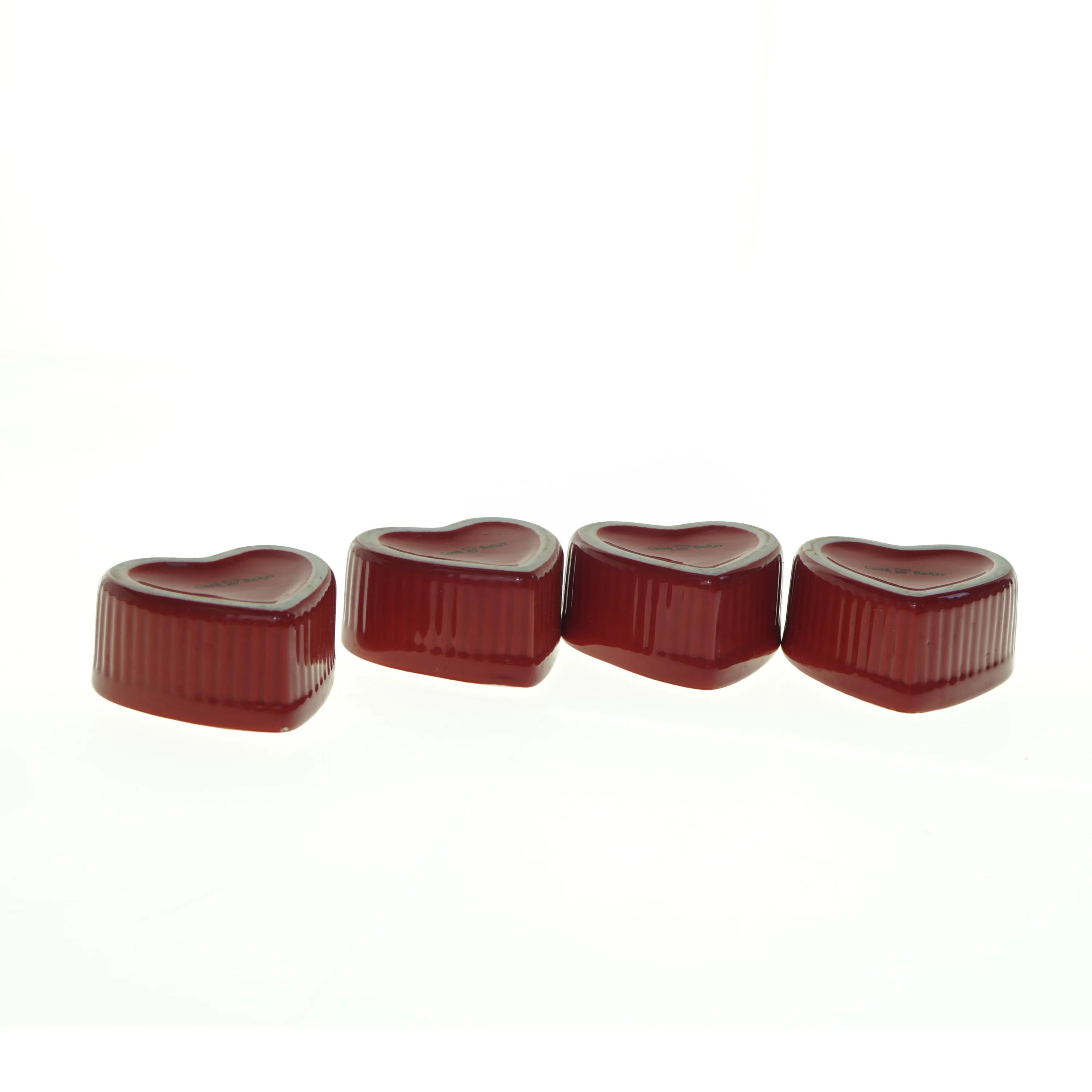 Hjerteformede keramikskåle fra Cook & Baker (str. 9 x 4,5 cm)