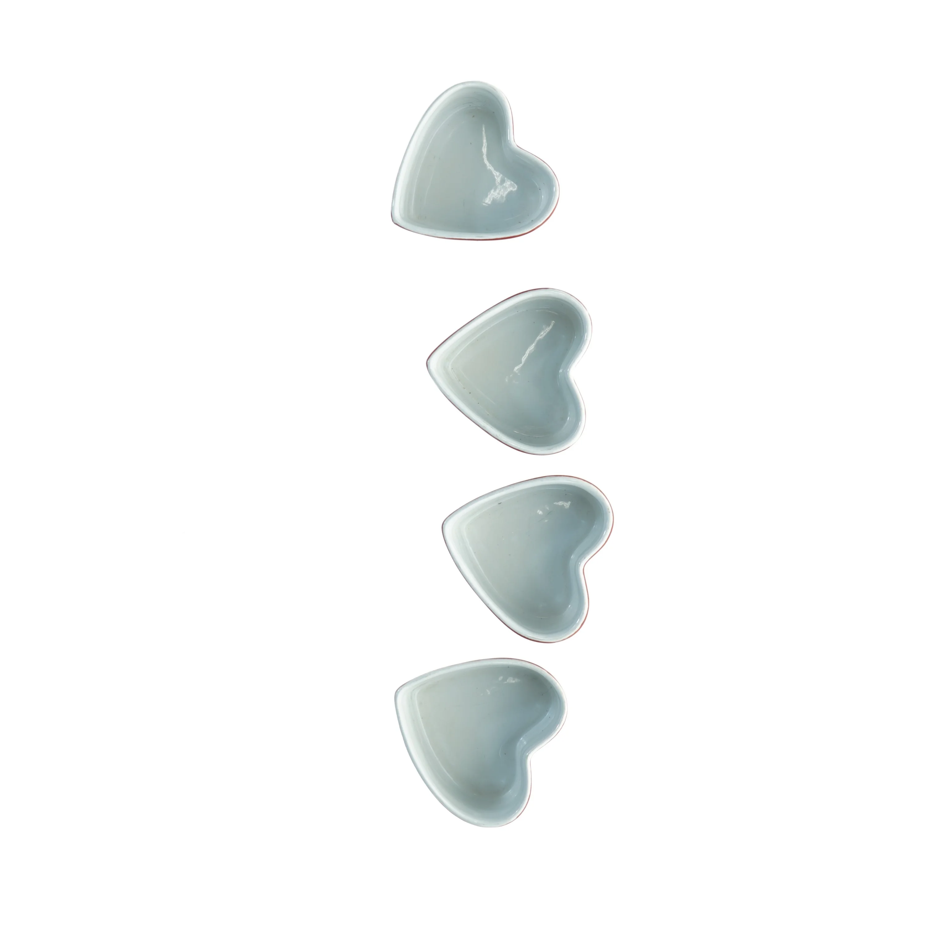 Hjerteformede keramikskåle fra Cook & Baker (str. 9 x 4,5 cm)