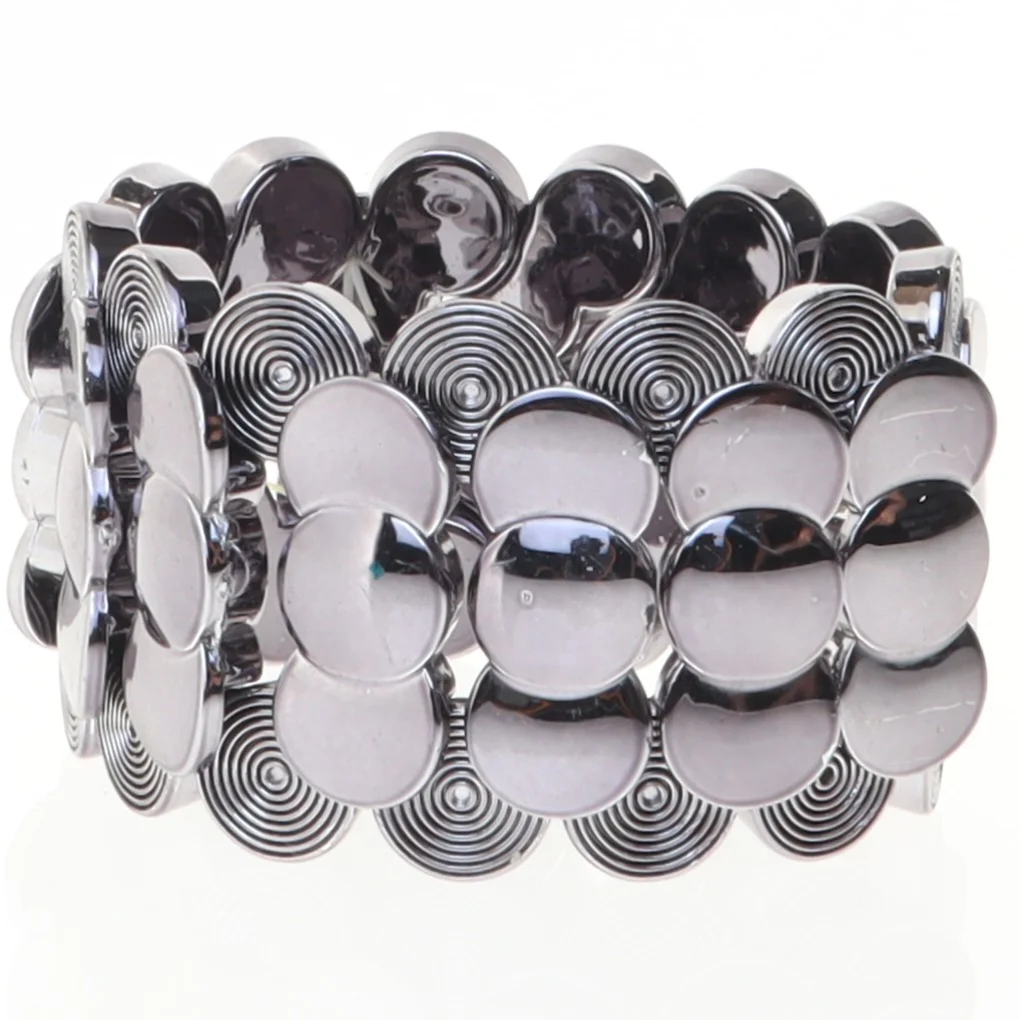 Metal strækarmbånd (str. Ø 5 komma 5 cm)