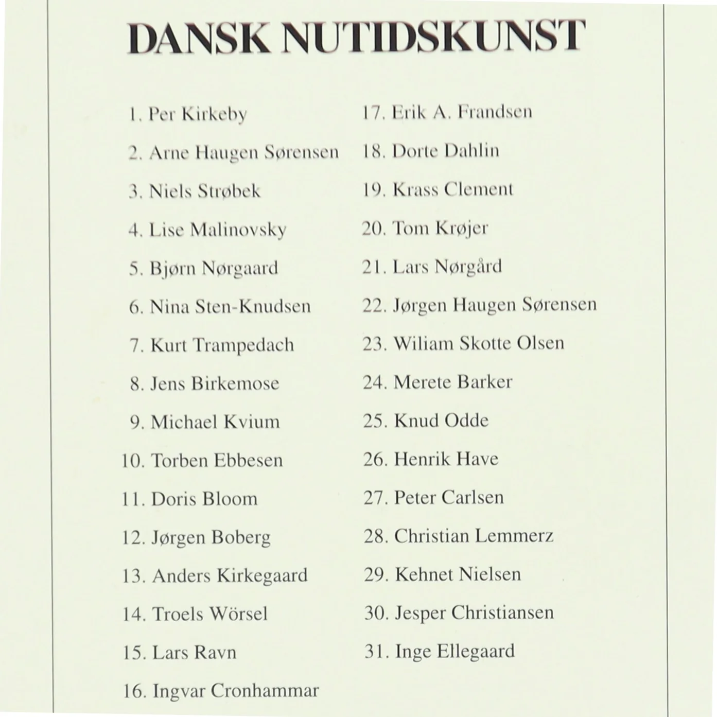 Bog om dansk nutidskunst